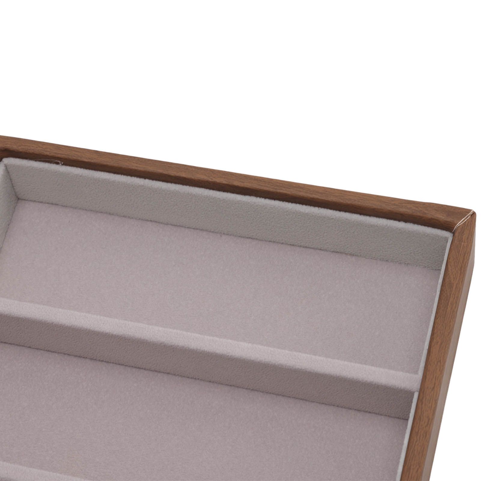 Eyeglass Display Organizer Wood Grain 6 Compartments Glasses Display Tray view 14