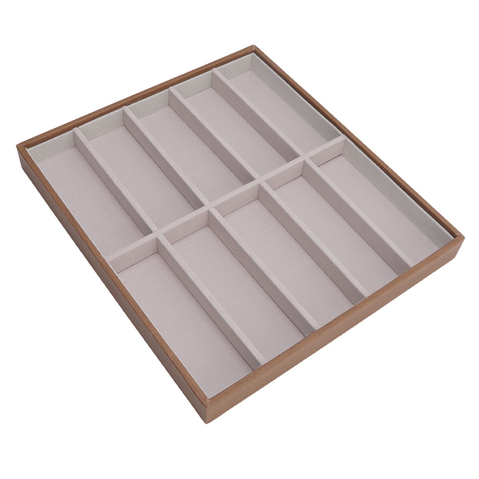 Sunglasses Display Tray PU Wood Grain Sunglasses Storage Case for Home Glasses view 3