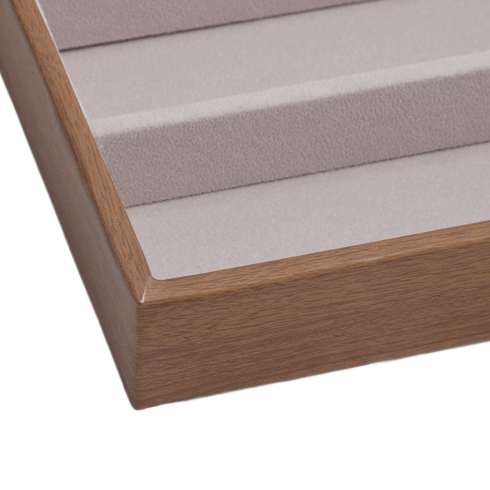 Sunglasses Display Tray PU Wood Grain Sunglasses Storage Case for Home Glasses view 13