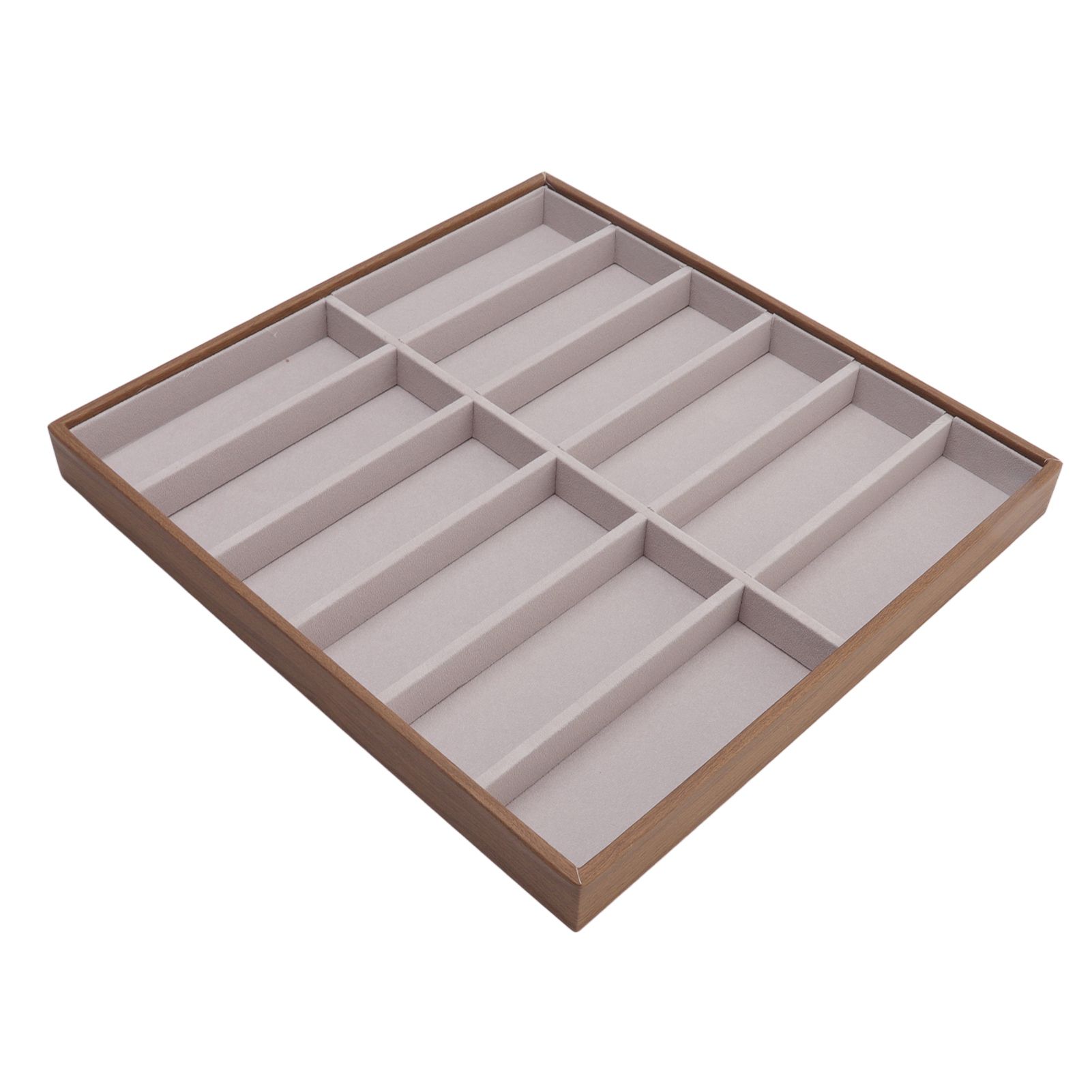 Sunglasses Display Tray PU Wood Grain Sunglasses Storage Case for Home Glasses view 2