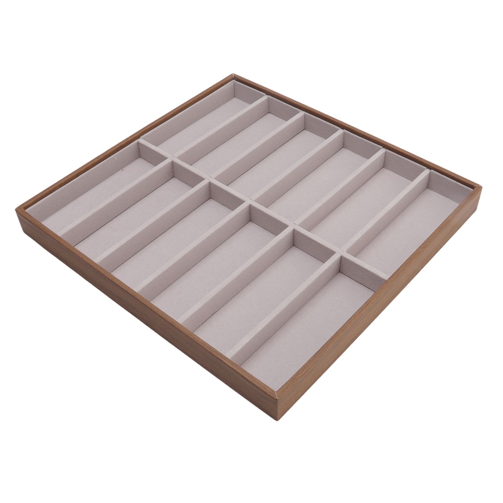 Sunglasses Display Tray PU Wood Grain Sunglasses Storage Case for Home Glasses view 5