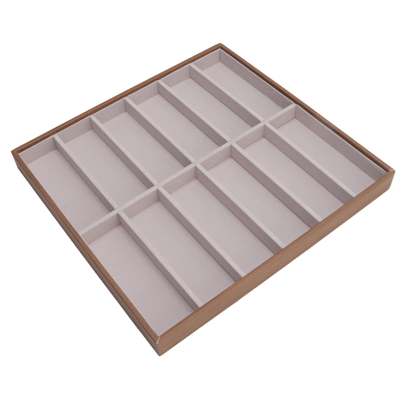 Sunglasses Display Tray PU Wood Grain Sunglasses Storage Case for Home Glasses view 6
