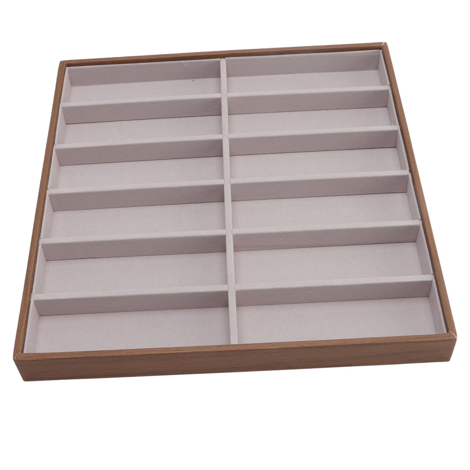 Sunglasses Display Tray PU Wood Grain Sunglasses Storage Case for Home Glasses view 8
