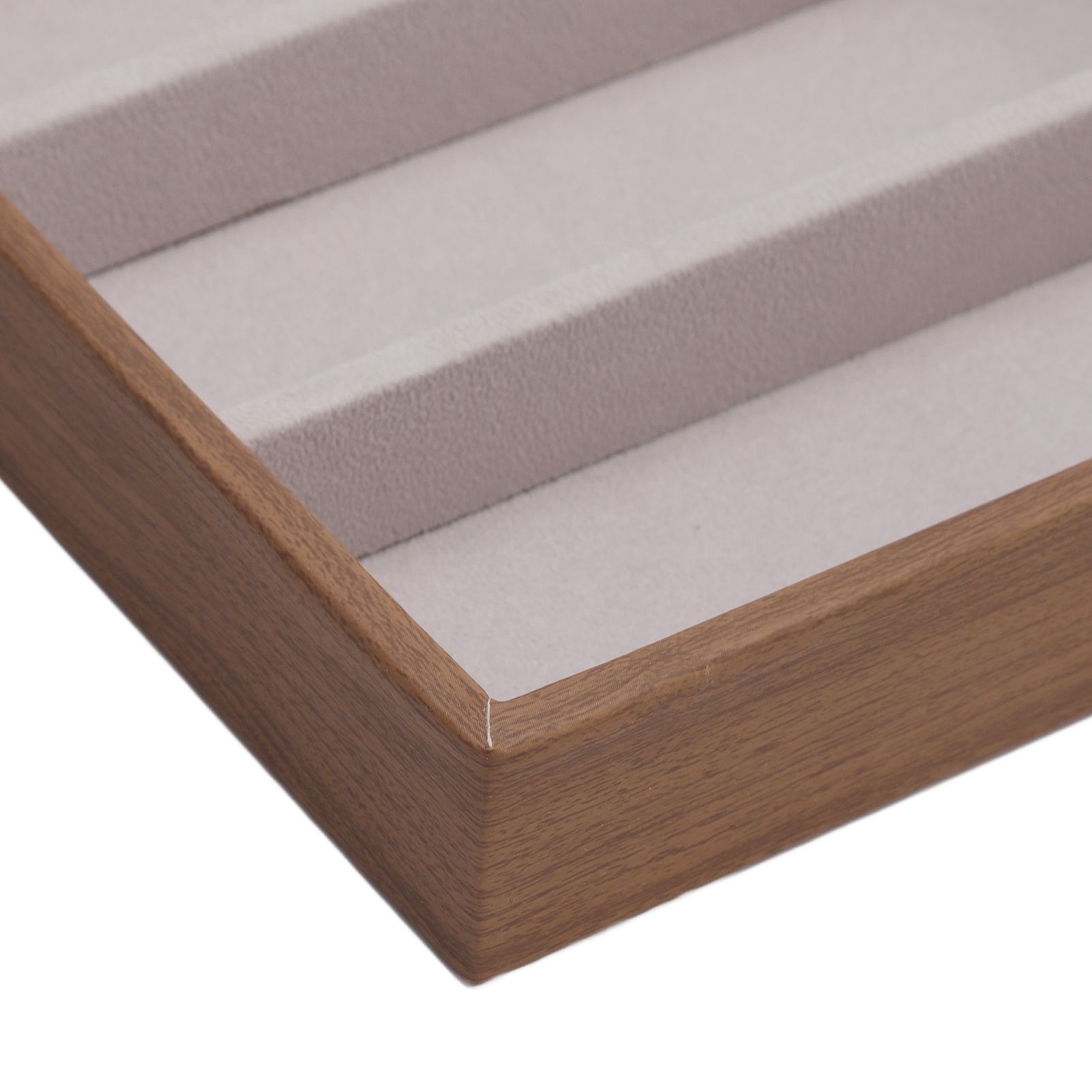 Sunglasses Display Tray PU Wood Grain Sunglasses Storage Case for Home Glasses view 13