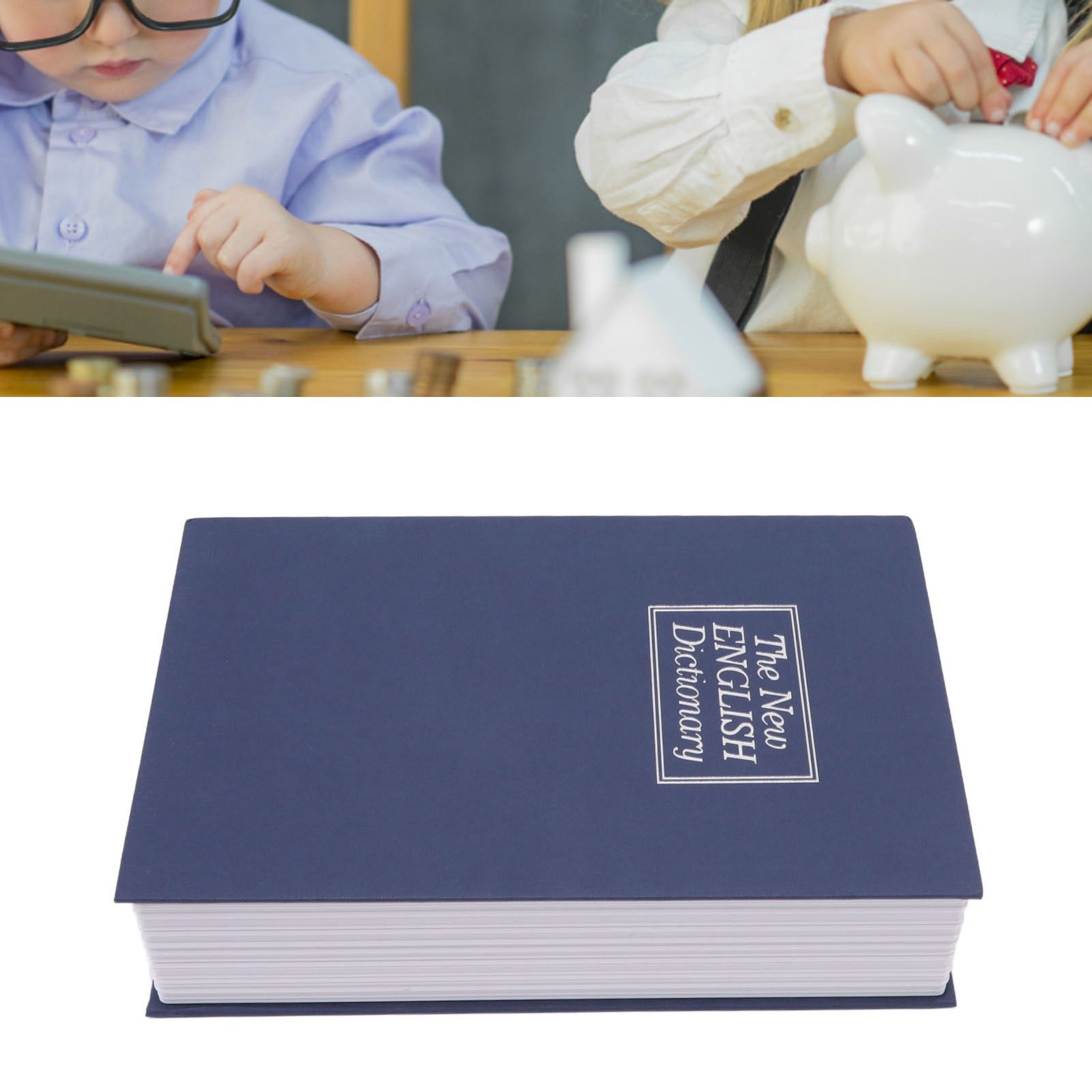 Dictionary Coin Piggy Banks Money Saving Box with Coded Lock Book Shape Secret view 12
