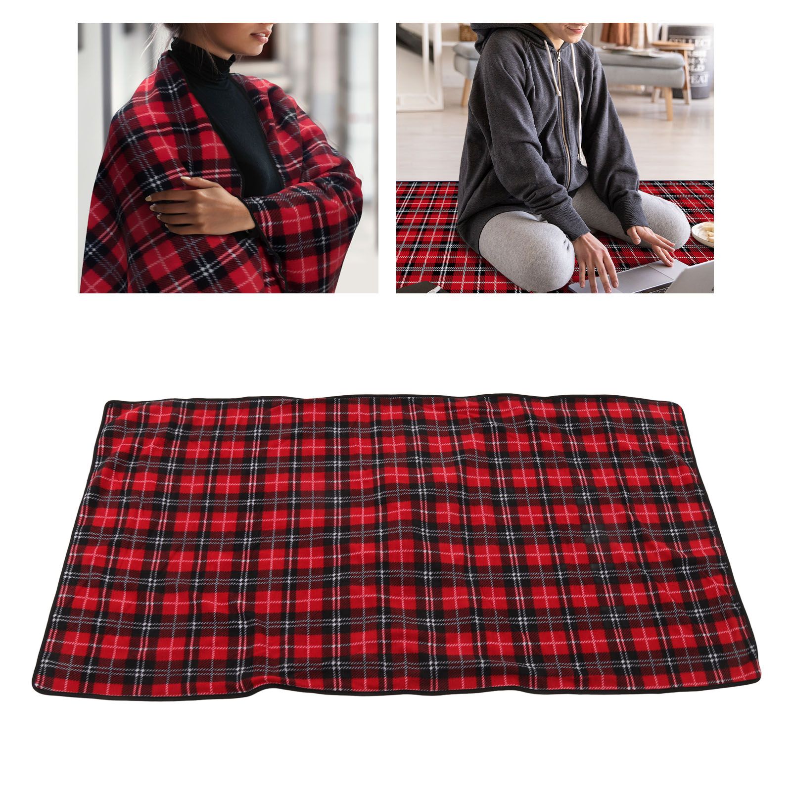 Heated Blanket Throw USB Widen Electric Throw Blanket for Shoulder Knee Fast view 12