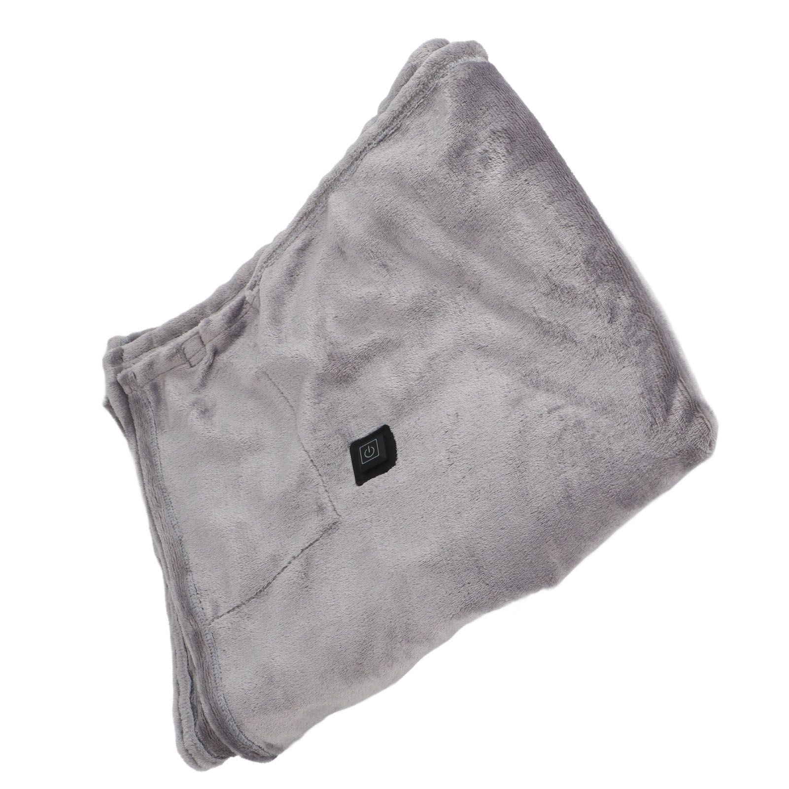 USB Heated Warm Shawl Lightweight Coral Flannel Electric Shoulder Blanket for view 3