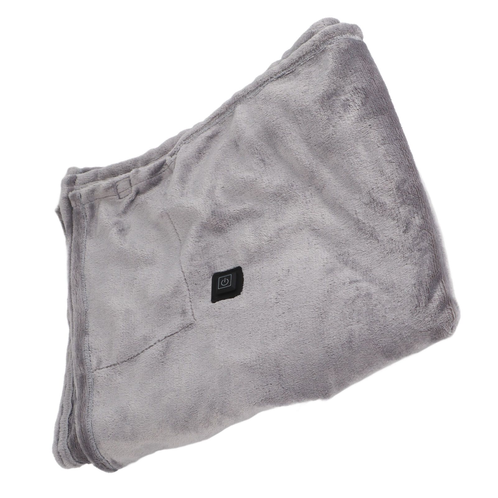 USB Heated Warm Shawl Lightweight Coral Flannel Electric Shoulder Blanket for view 8