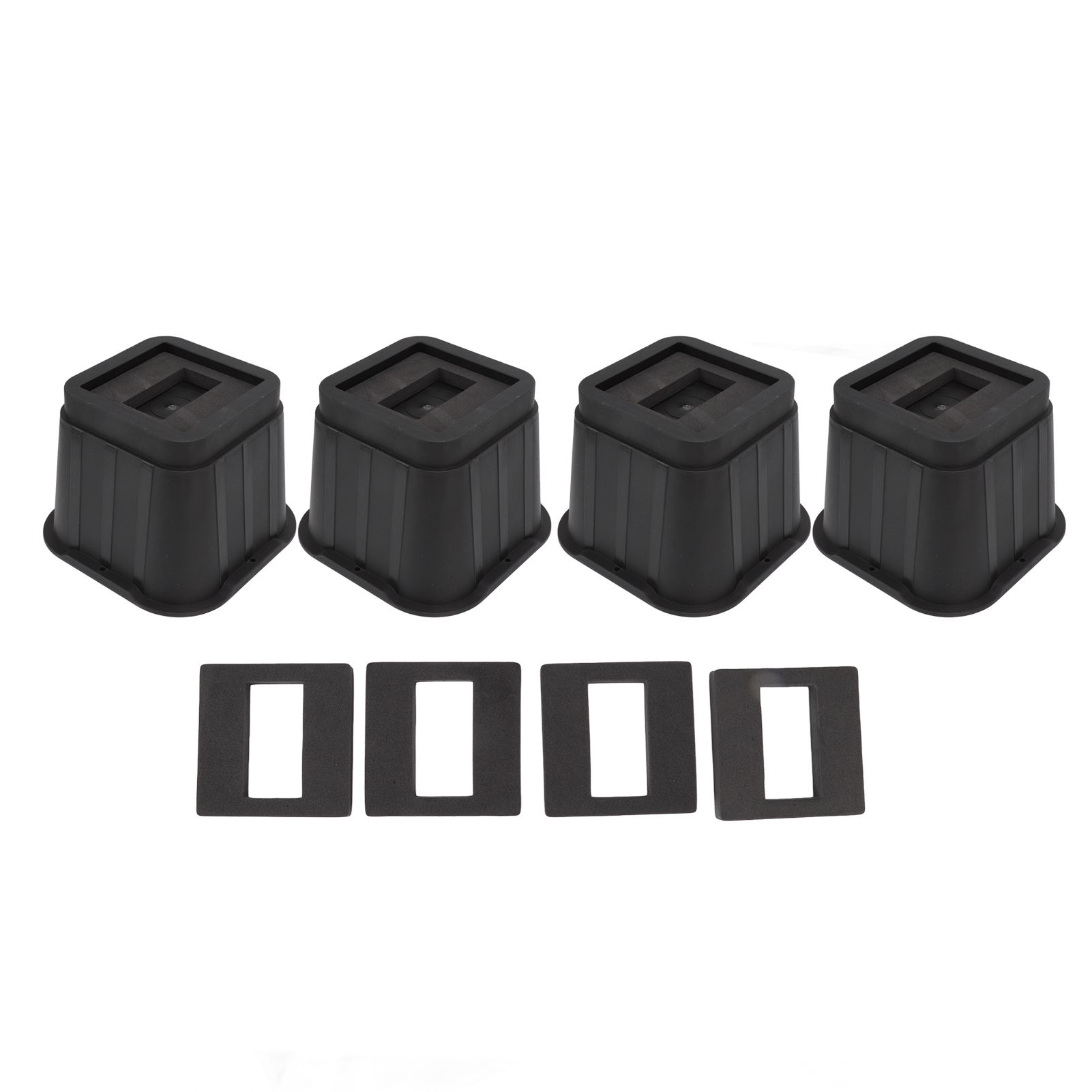4 Sets Furniture Risers Rubber Antislip 4 Inch Bed Risers for Storage Desk — image 1