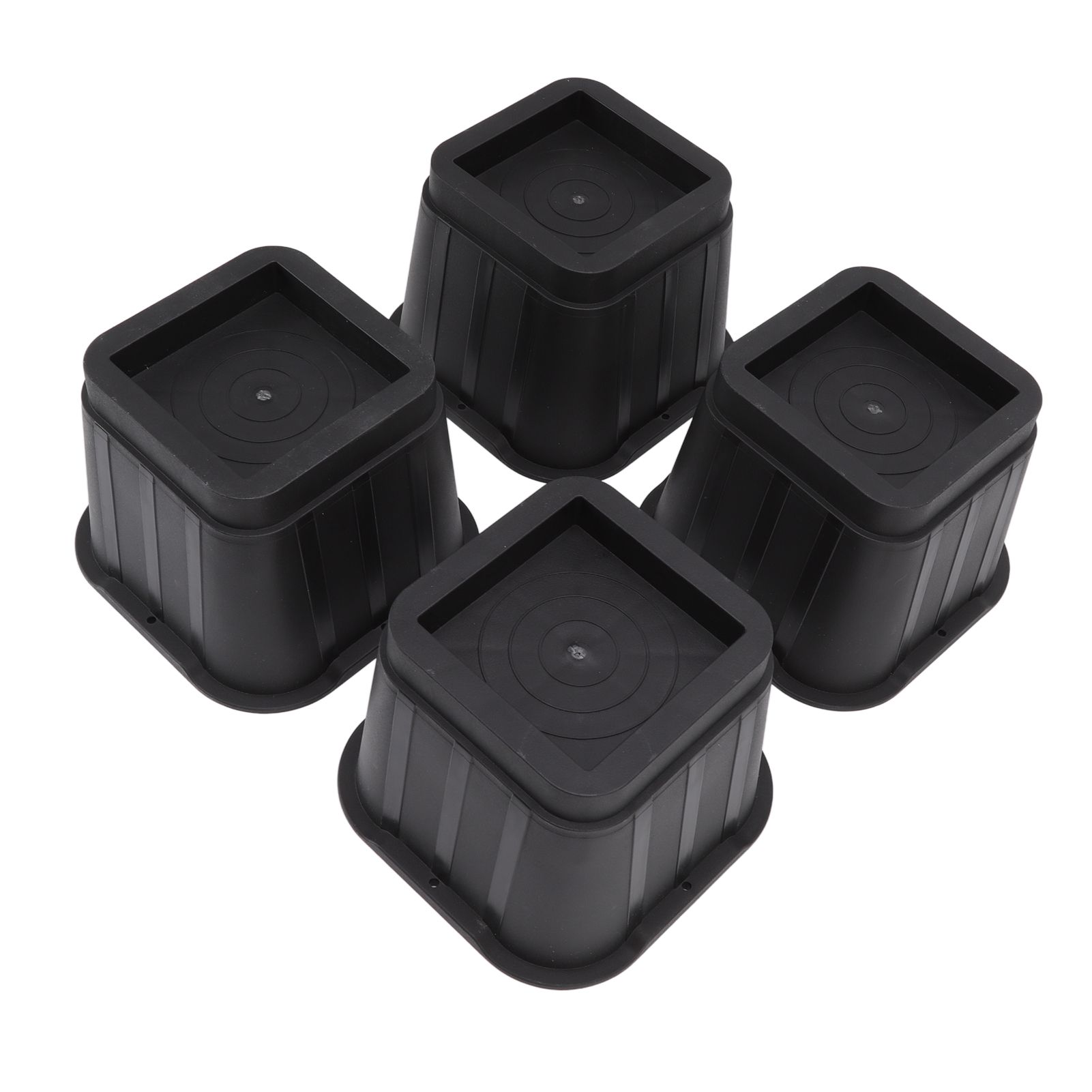 4 Sets Furniture Risers Rubber Antislip 4 Inch Bed Risers for Storage Desk view 2