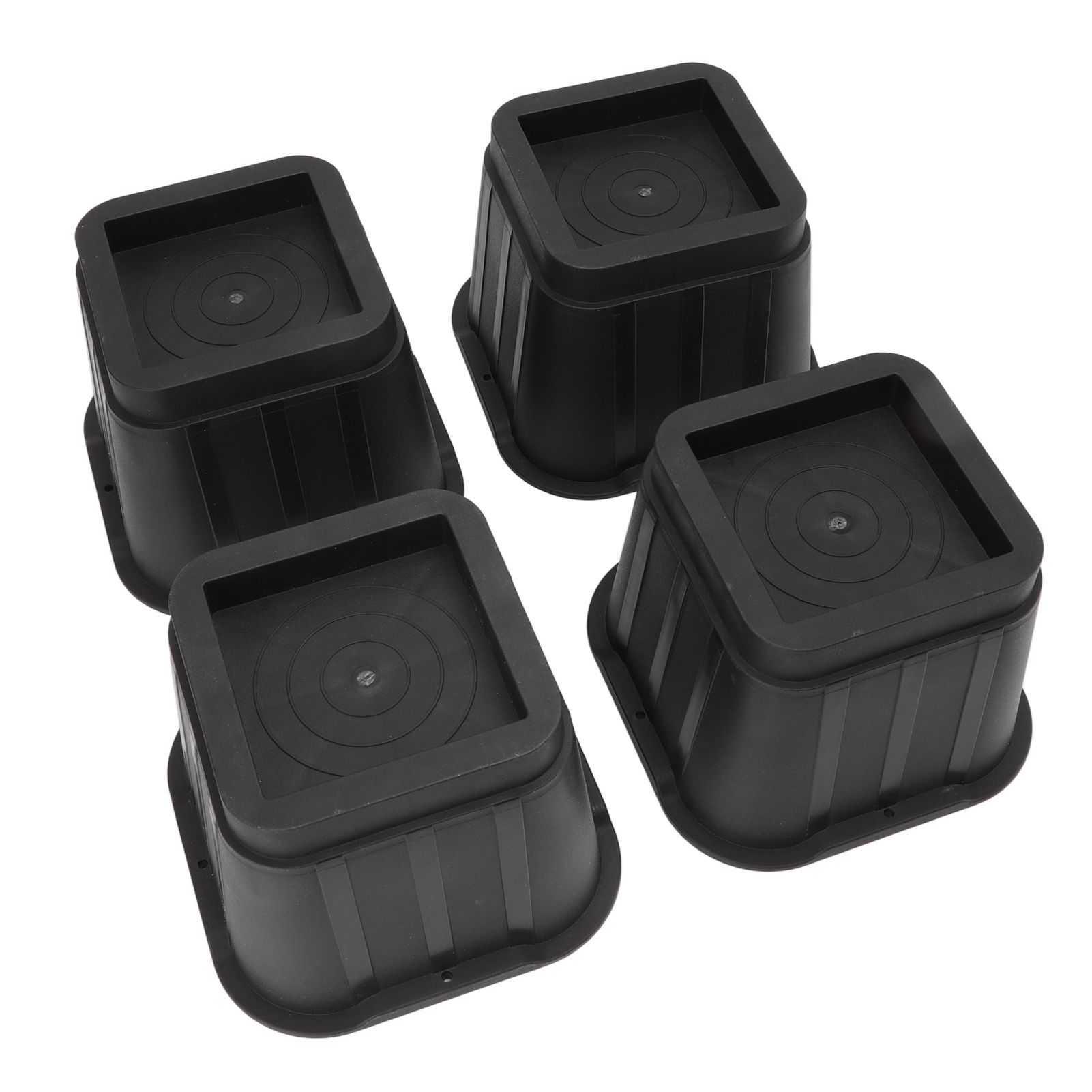 4 Sets Furniture Risers Rubber Antislip 4 Inch Bed Risers for Storage Desk view 3