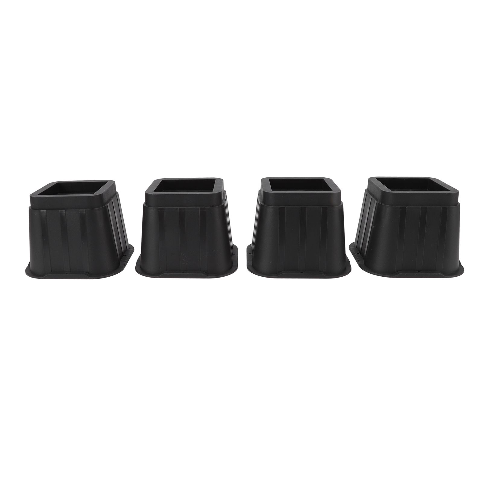 4 Sets Furniture Risers Rubber Antislip 4 Inch Bed Risers for Storage Desk view 4