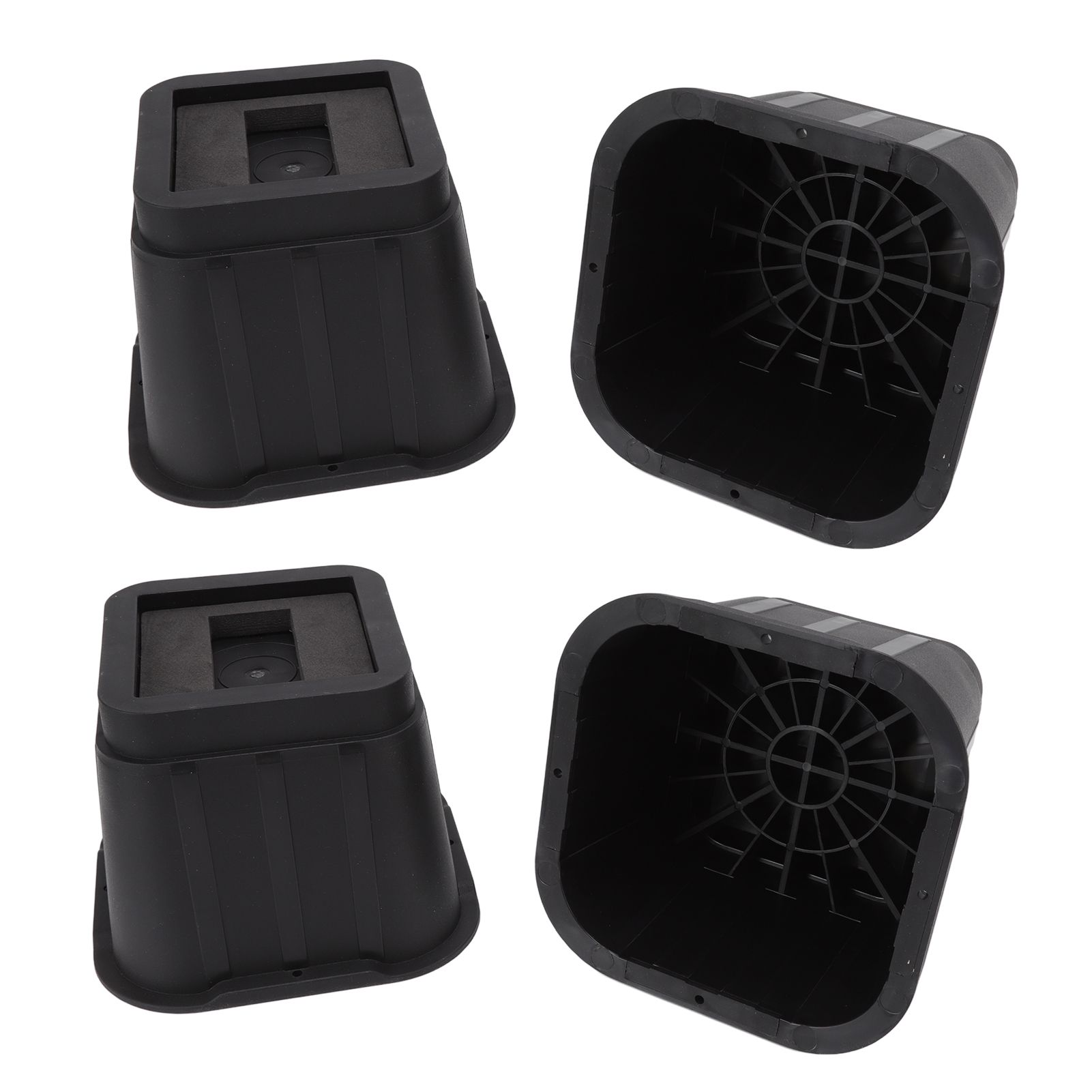 4 Sets Furniture Risers Rubber Antislip 4 Inch Bed Risers for Storage Desk view 6