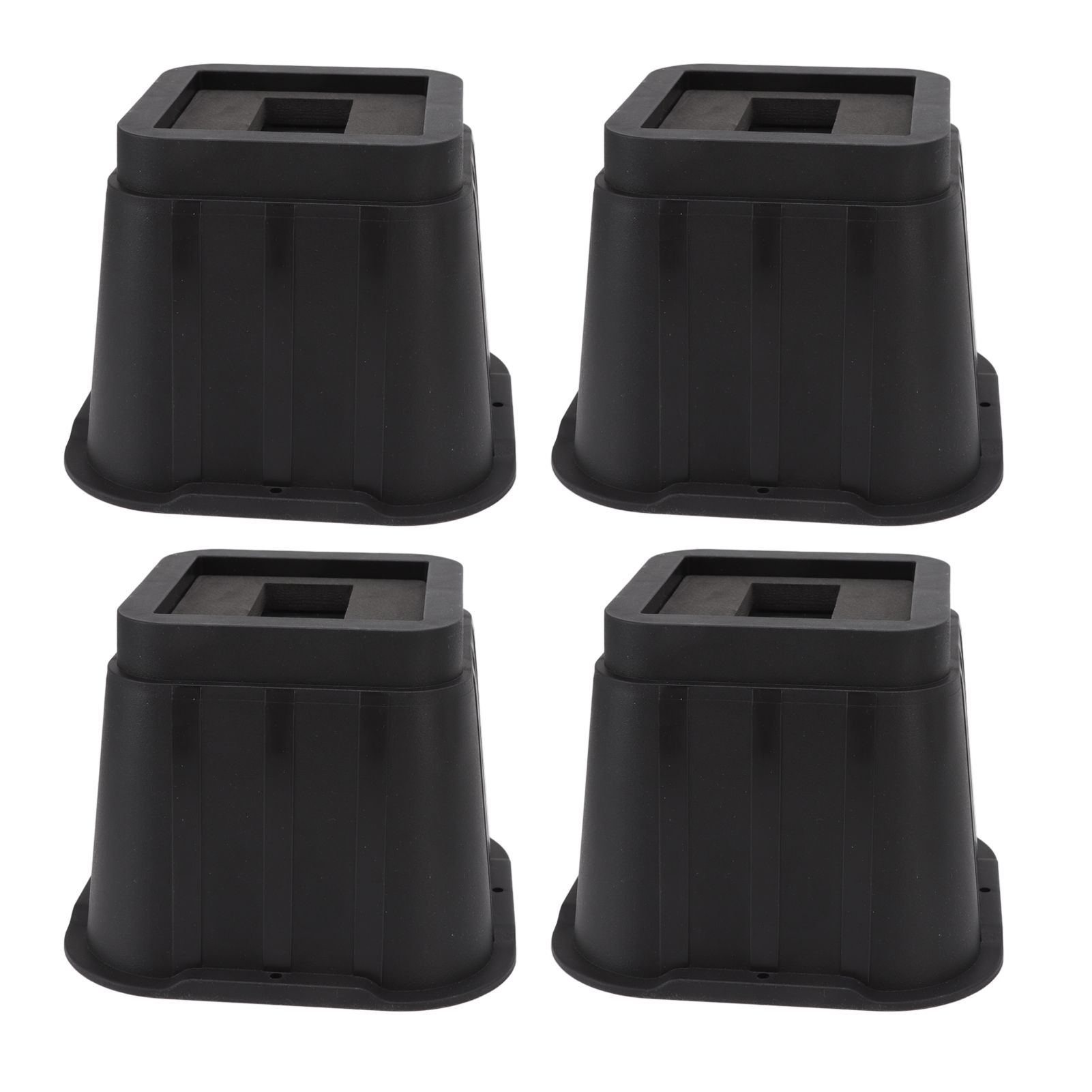4 Sets Furniture Risers Rubber Antislip 4 Inch Bed Risers for Storage Desk view 8