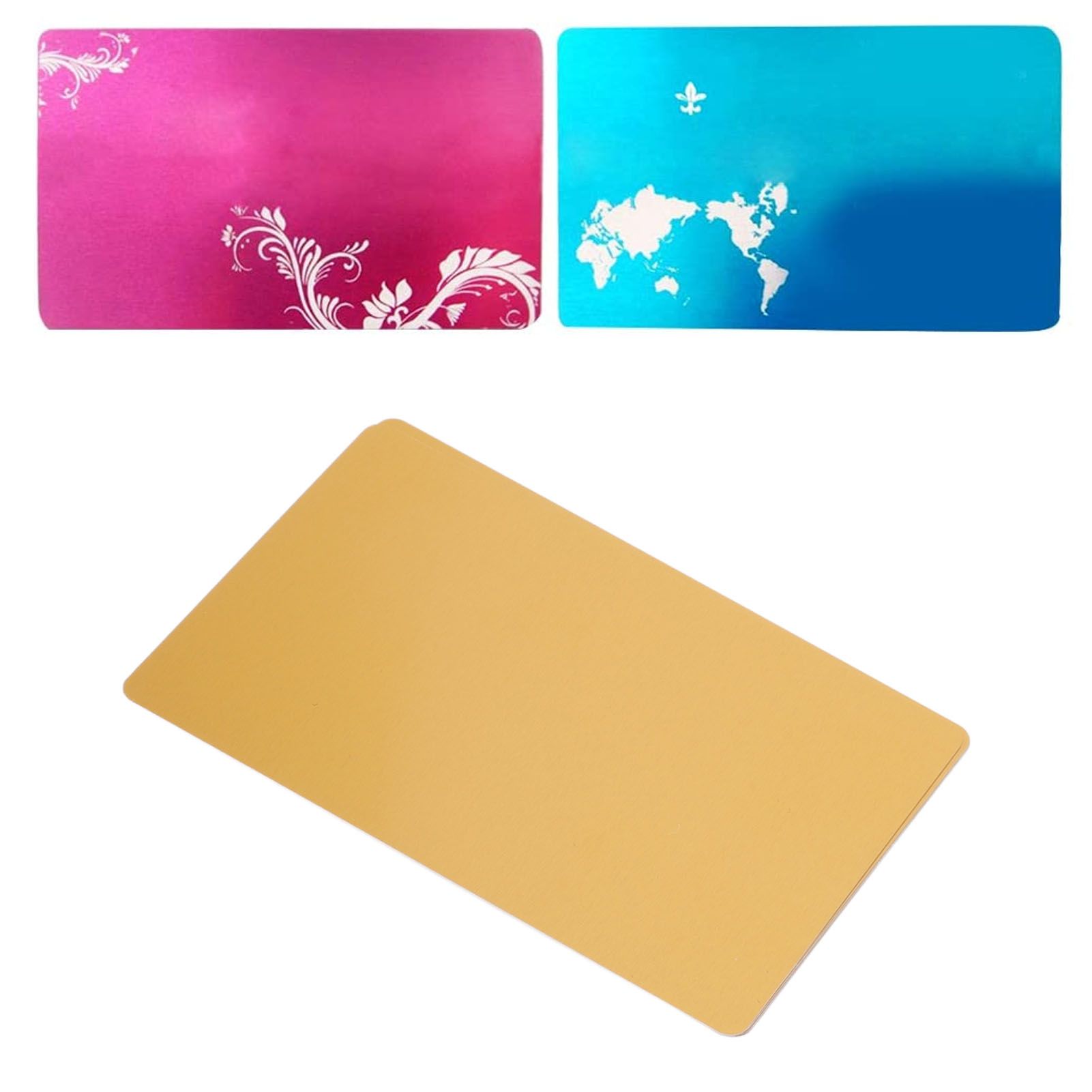 50 Sheets Metal Business Card Heat Transfer Aluminum Business Cards Blanks DIY view 11