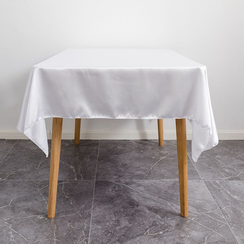 Tablecloth Rectangle White Table Cover Cloth Polyester 145x305cm for Dining view 6
