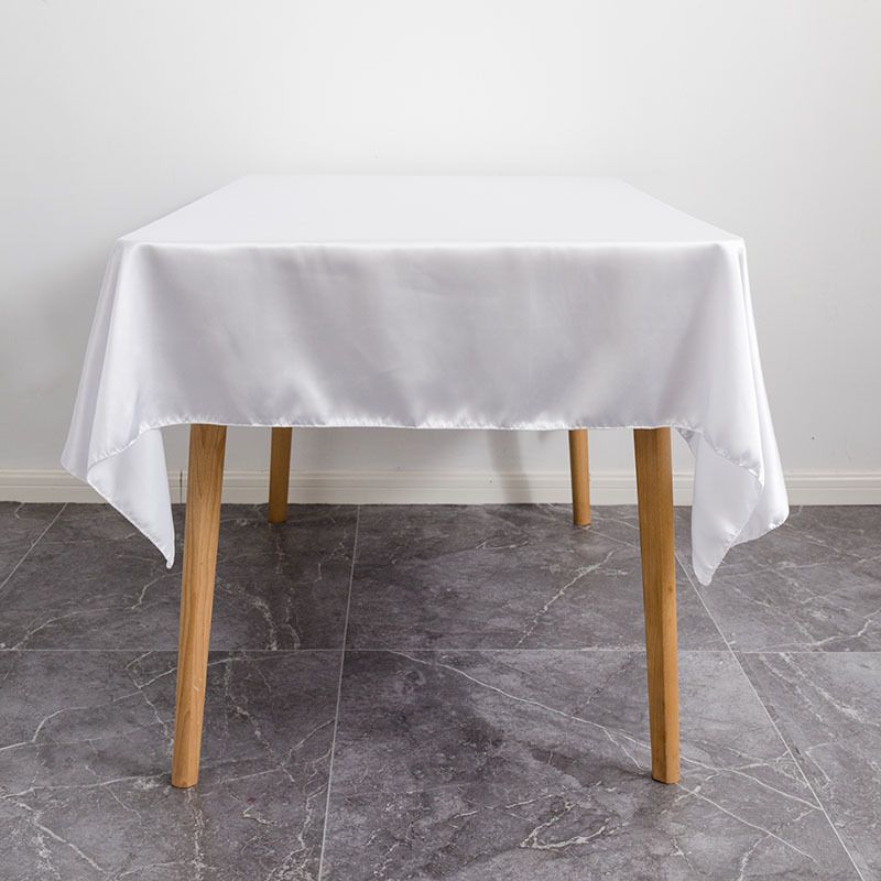 Tablecloth Rectangle White Table Cover Cloth Polyester 145x305cm for Dining view 7