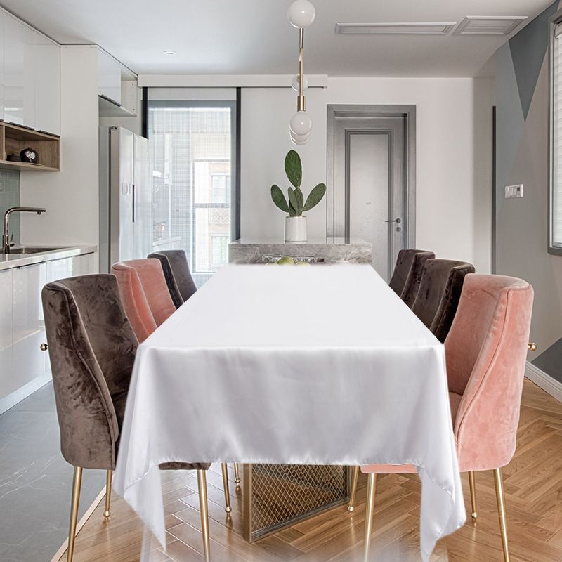 Tablecloth Rectangle White Table Cover Cloth Polyester 145x305cm for Dining view 10