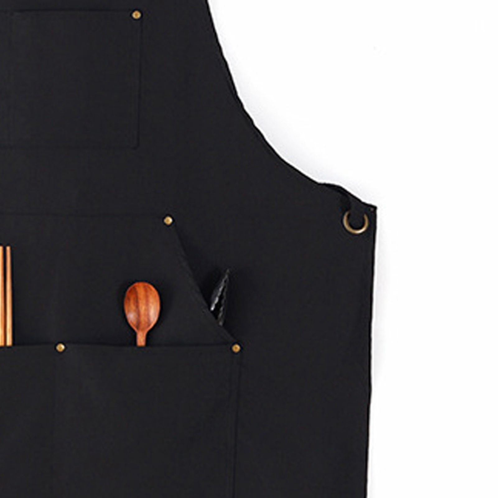 Barbecue Apron Adjustable Waterproof Work Tool Apron with Multiple Pockets view 6