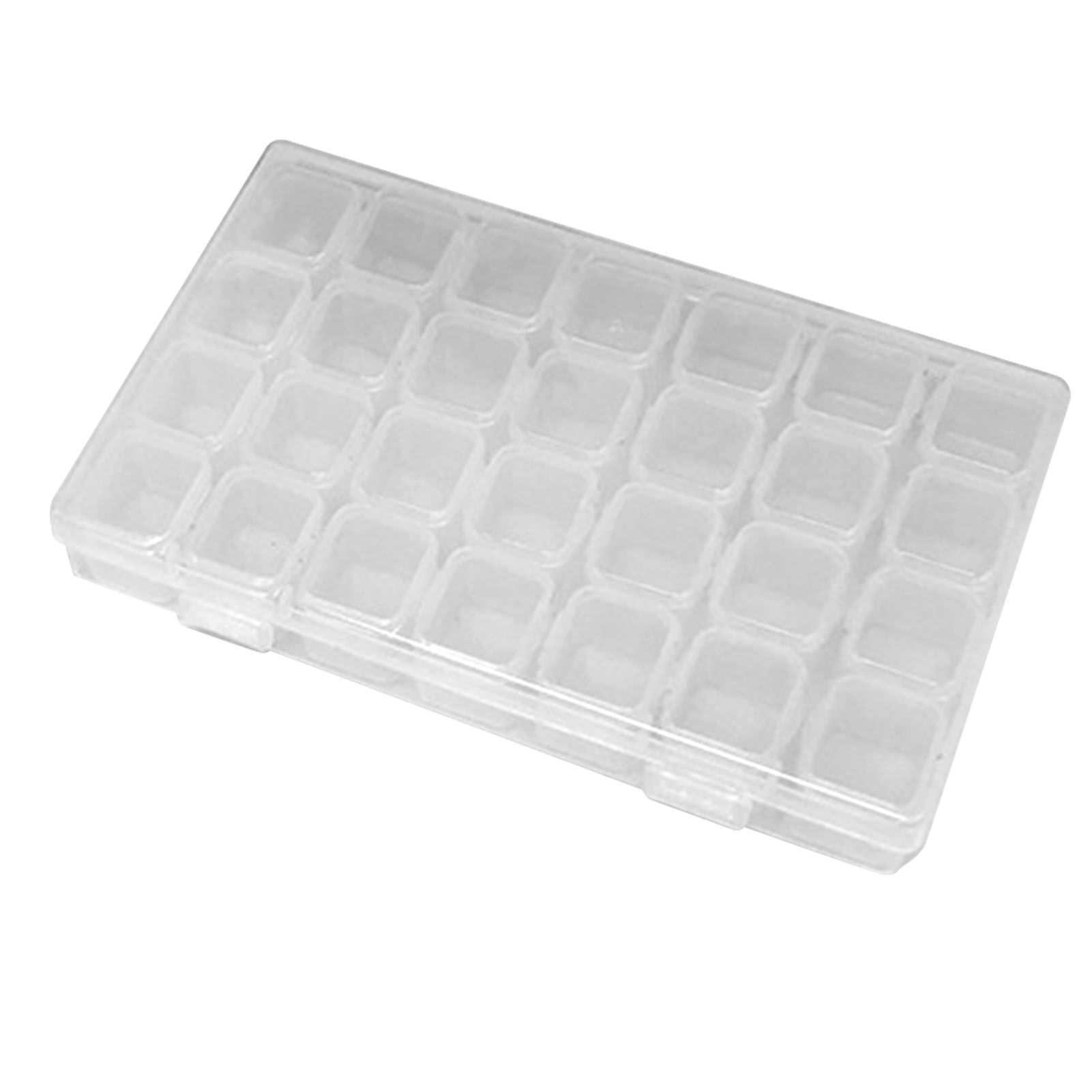 Nail Storage Box 28 Grid Eco Friendly Durable Transparent PP Separate Lid Nail view 2