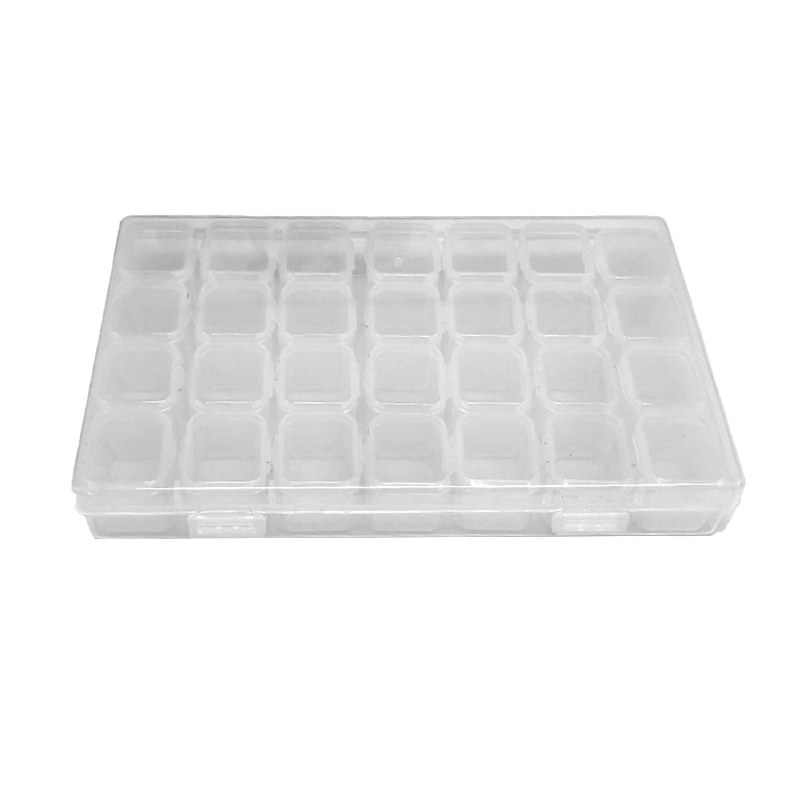 Nail Storage Box 28 Grid Eco Friendly Durable Transparent PP Separate Lid Nail view 3