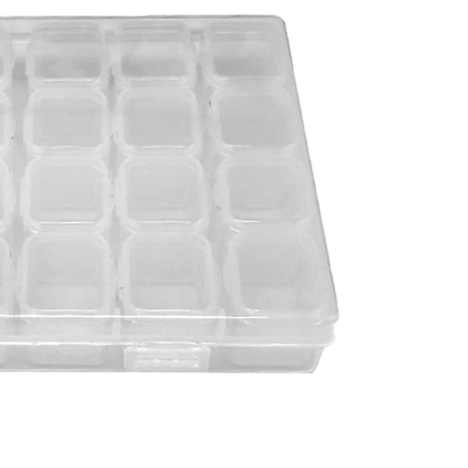 Nail Storage Box 28 Grid Eco Friendly Durable Transparent PP Separate Lid Nail view 9