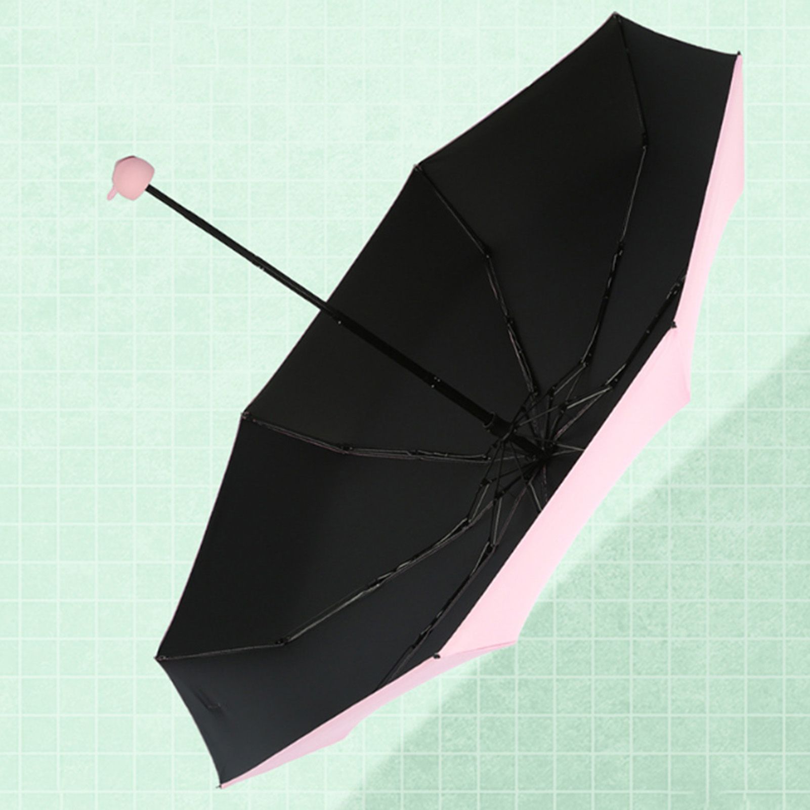 Capsule Umbrella Mini Pocket UV Resistant 2 Use 5 Section 8 Edged Outdoor view 6