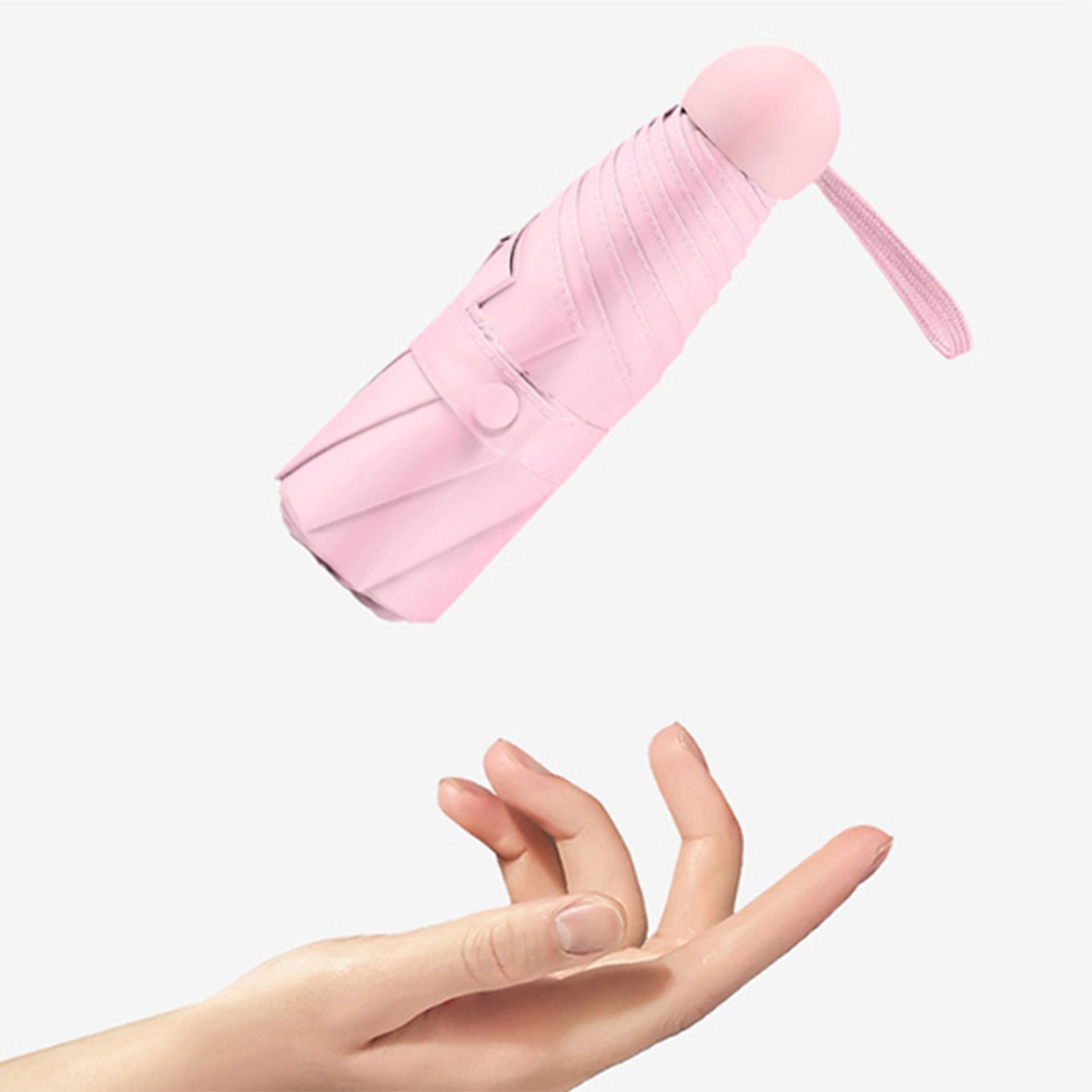 Capsule Umbrella Mini Pocket UV Resistant 2 Use 5 Section 8 Edged Outdoor view 13
