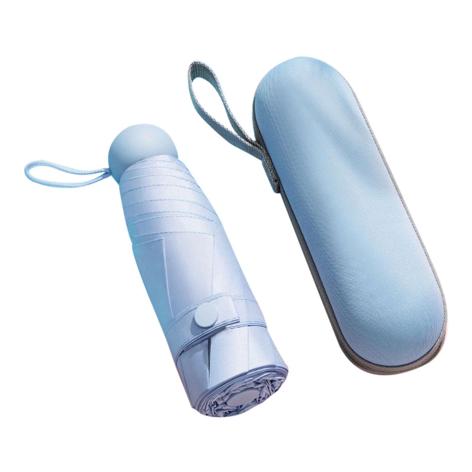 Capsule Umbrella Mini Pocket UV Resistant 2 Use 5 Section 8 Edged Outdoor view 2