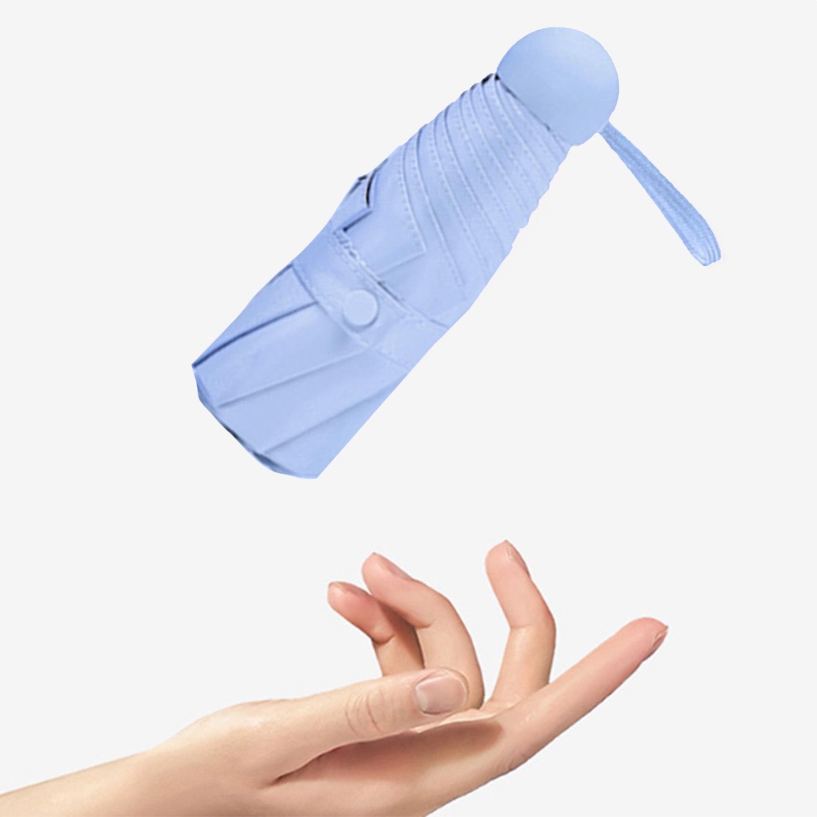 Capsule Umbrella Mini Pocket UV Resistant 2 Use 5 Section 8 Edged Outdoor view 12