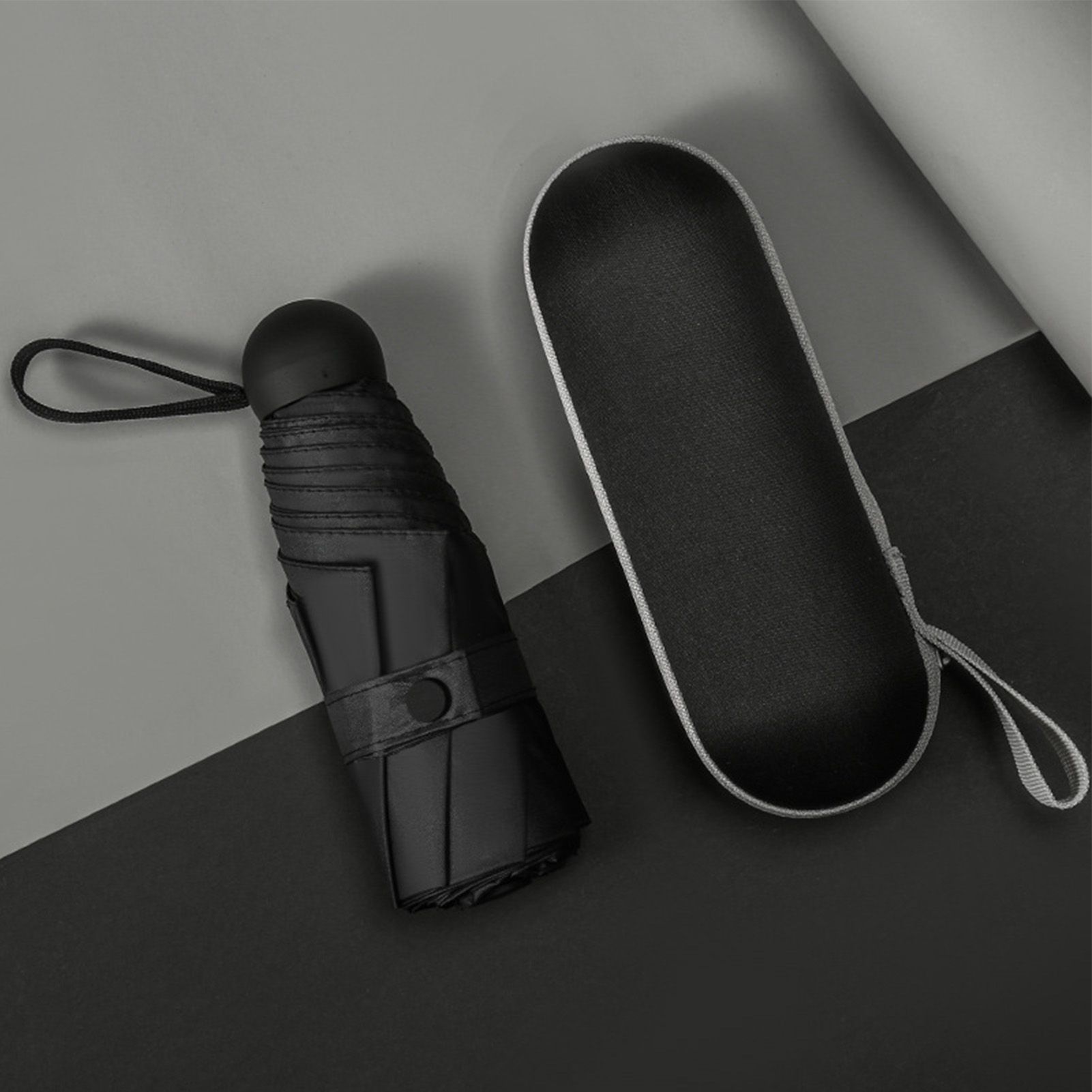 Capsule Umbrella Mini Pocket UV Resistant 2 Use 5 Section 8 Edged Outdoor view 5
