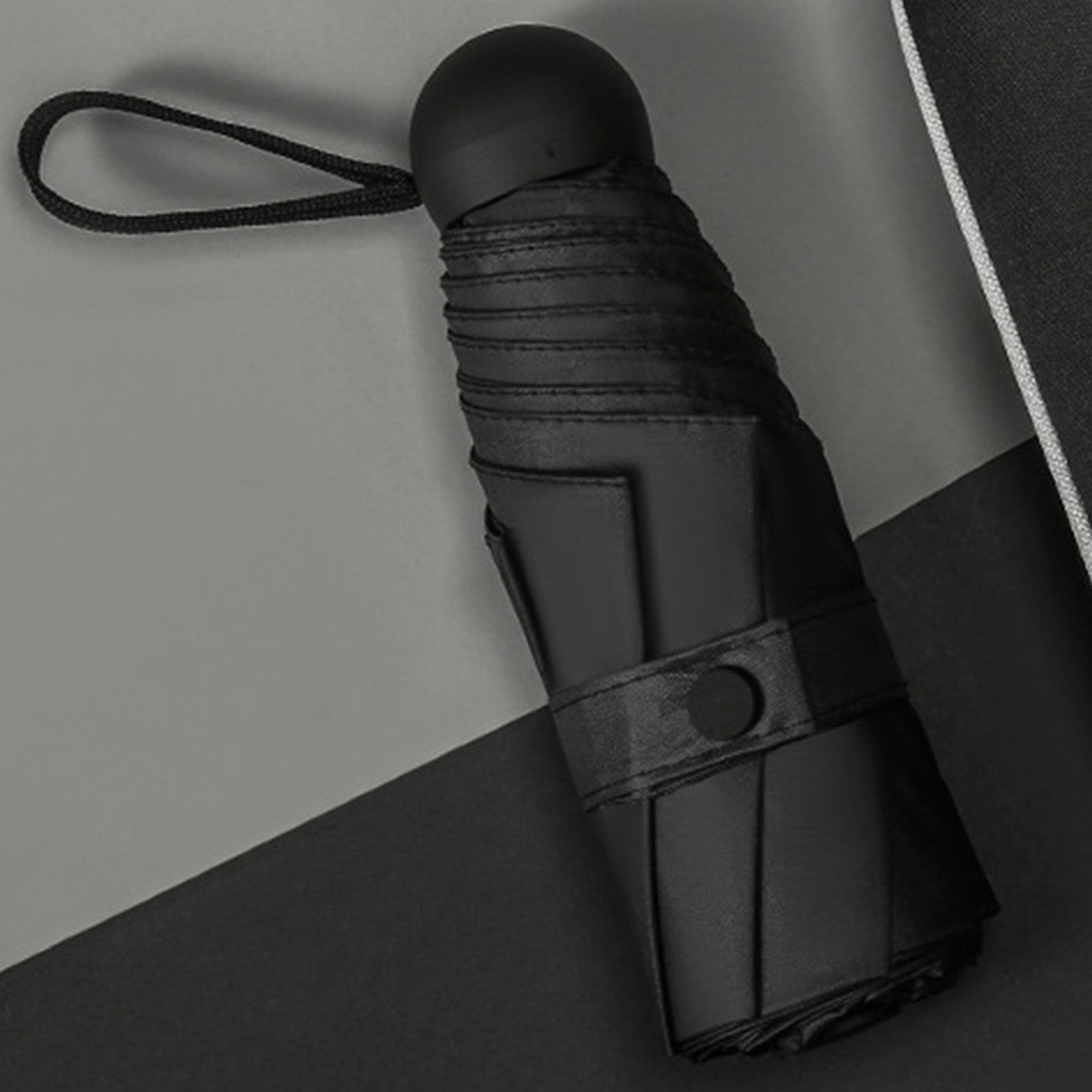 Capsule Umbrella Mini Pocket UV Resistant 2 Use 5 Section 8 Edged Outdoor view 12