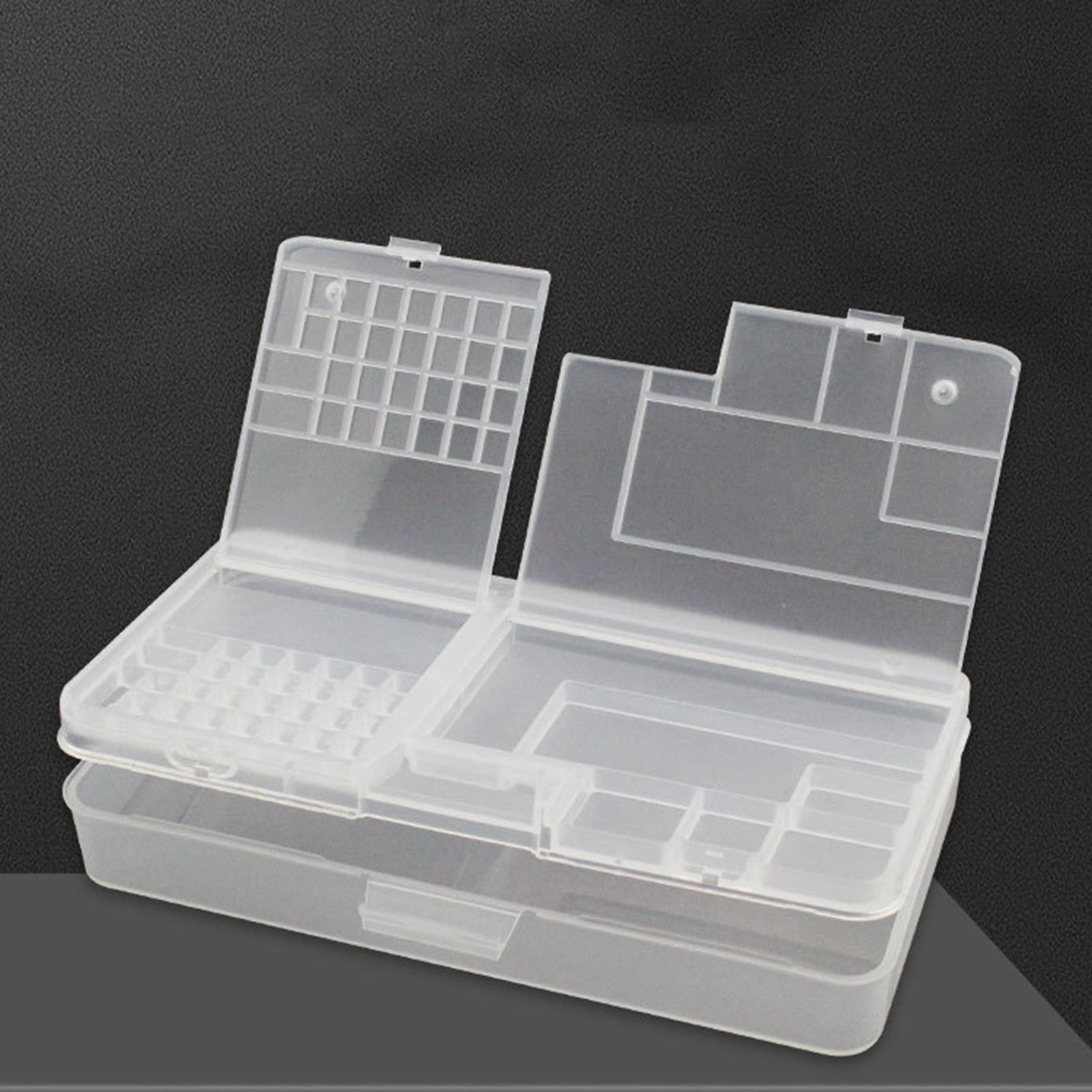 Electronic Components Storage Box Multipurpose Double Layer Rectangular PP view 5