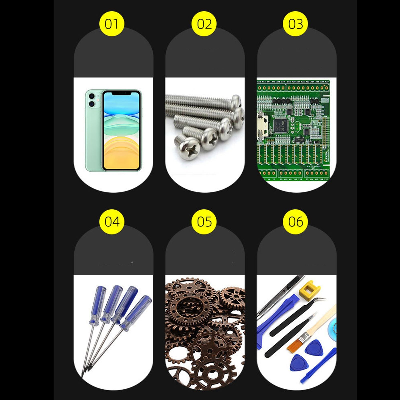 Electronic Components Storage Box Multipurpose Double Layer Rectangular PP view 8