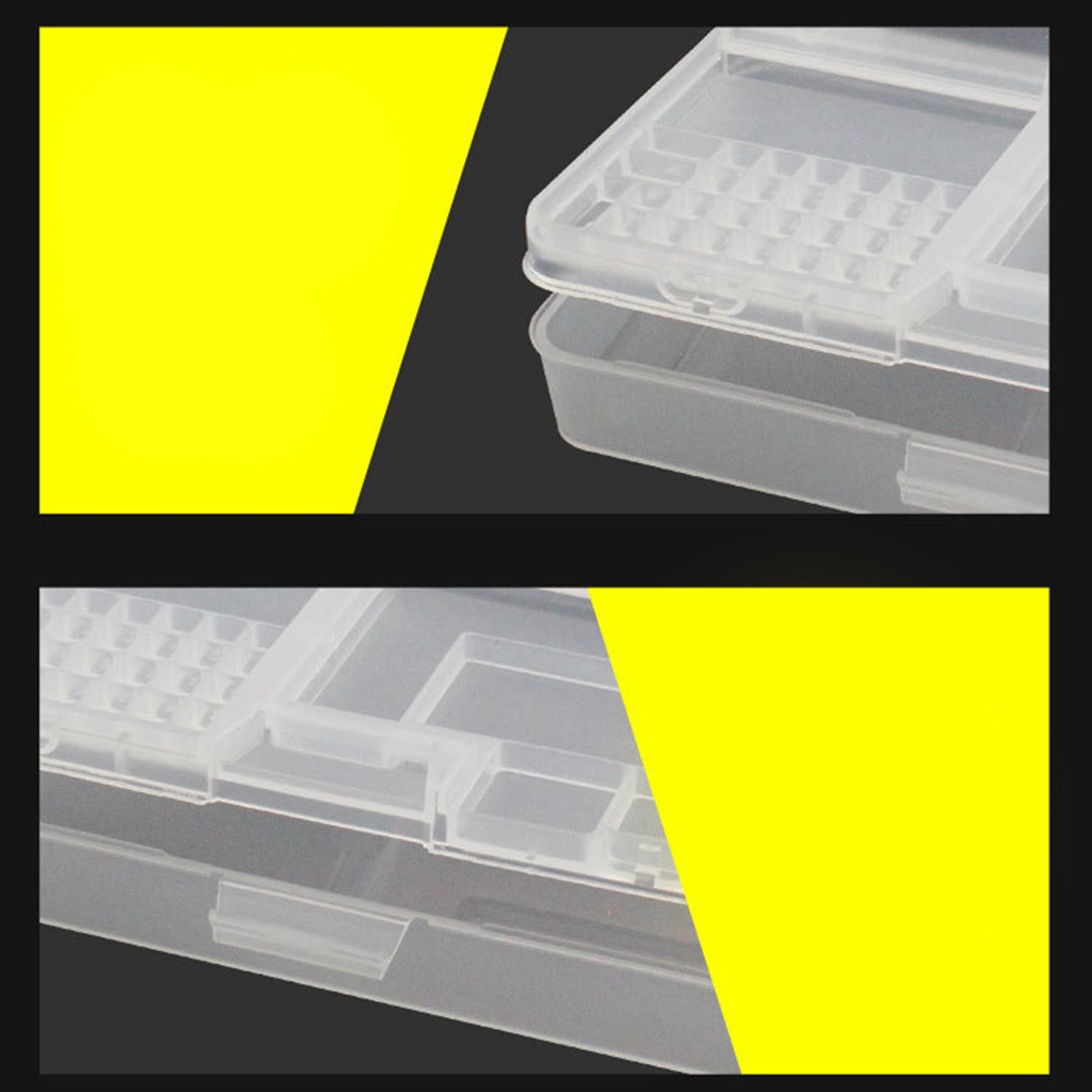 Electronic Components Storage Box Multipurpose Double Layer Rectangular PP view 9
