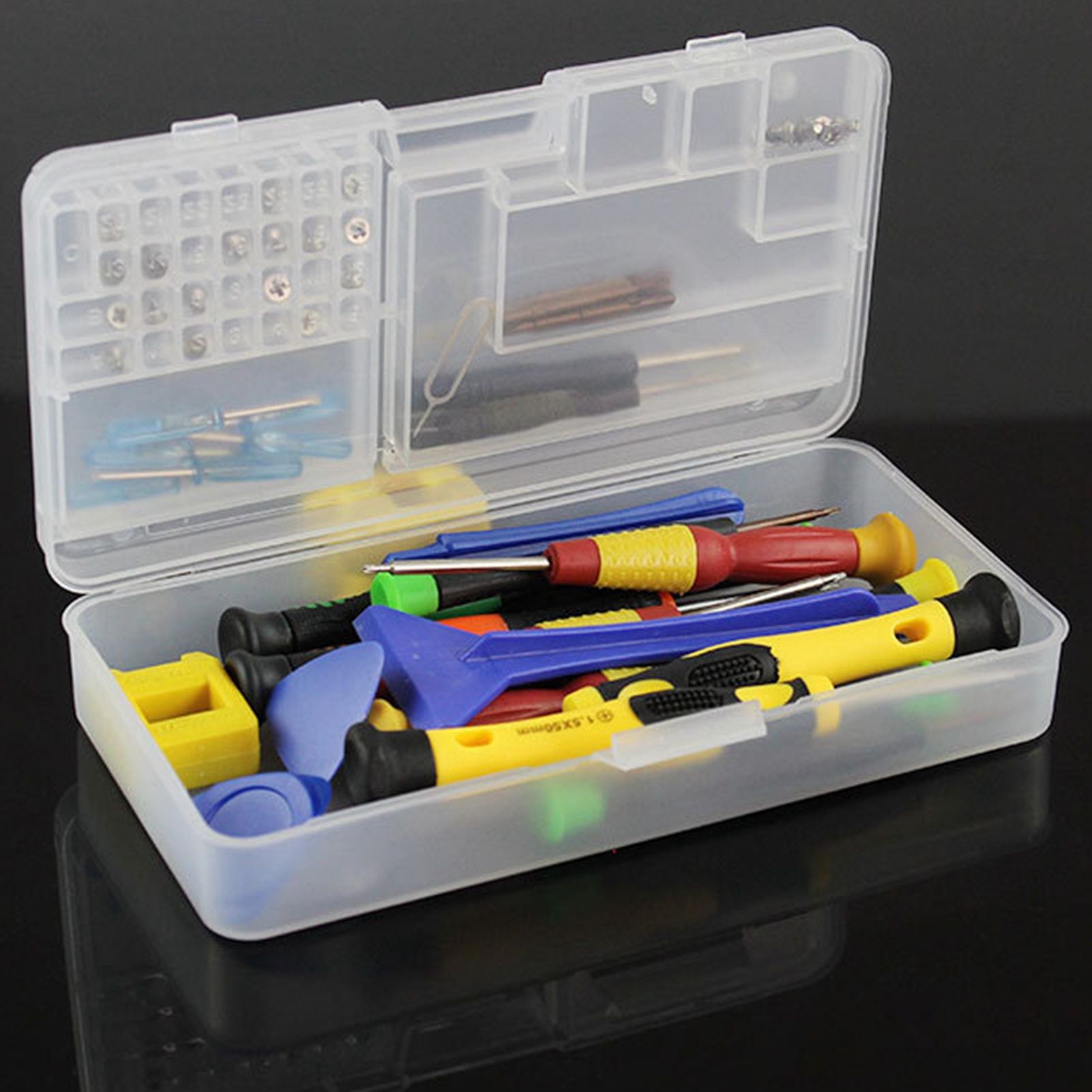 Electronic Components Storage Box Multipurpose Double Layer Rectangular PP view 14