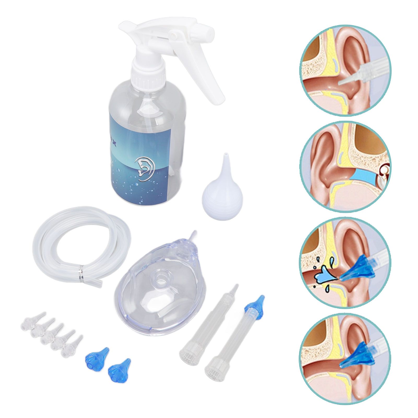 Ear Cleaning Kits 500ml Ear Washer Spray Bottle System with Professional Ear view 12