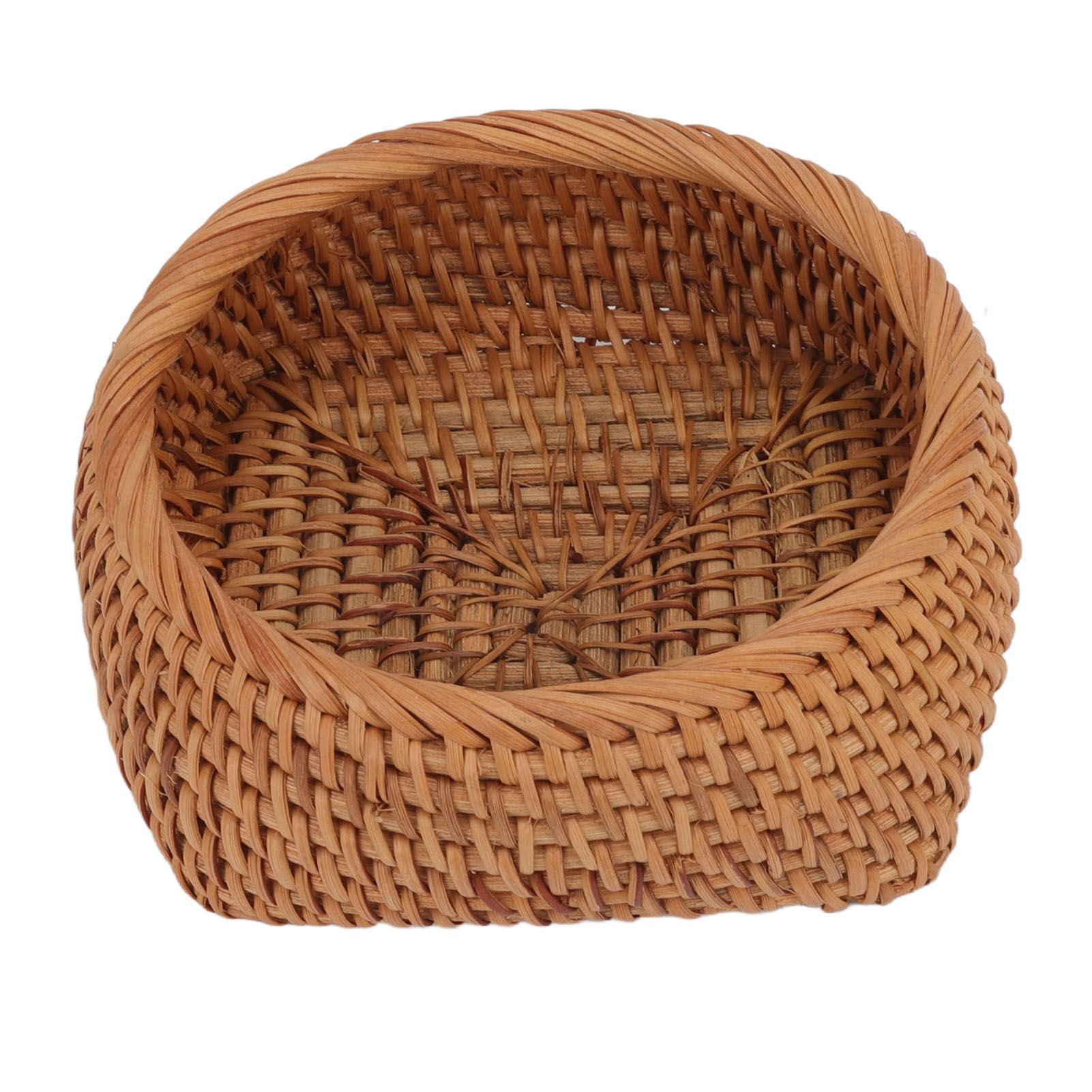 Rattan Storage Basket Hand Woven Simple Exquisite Rattan Organizer Storage view 3