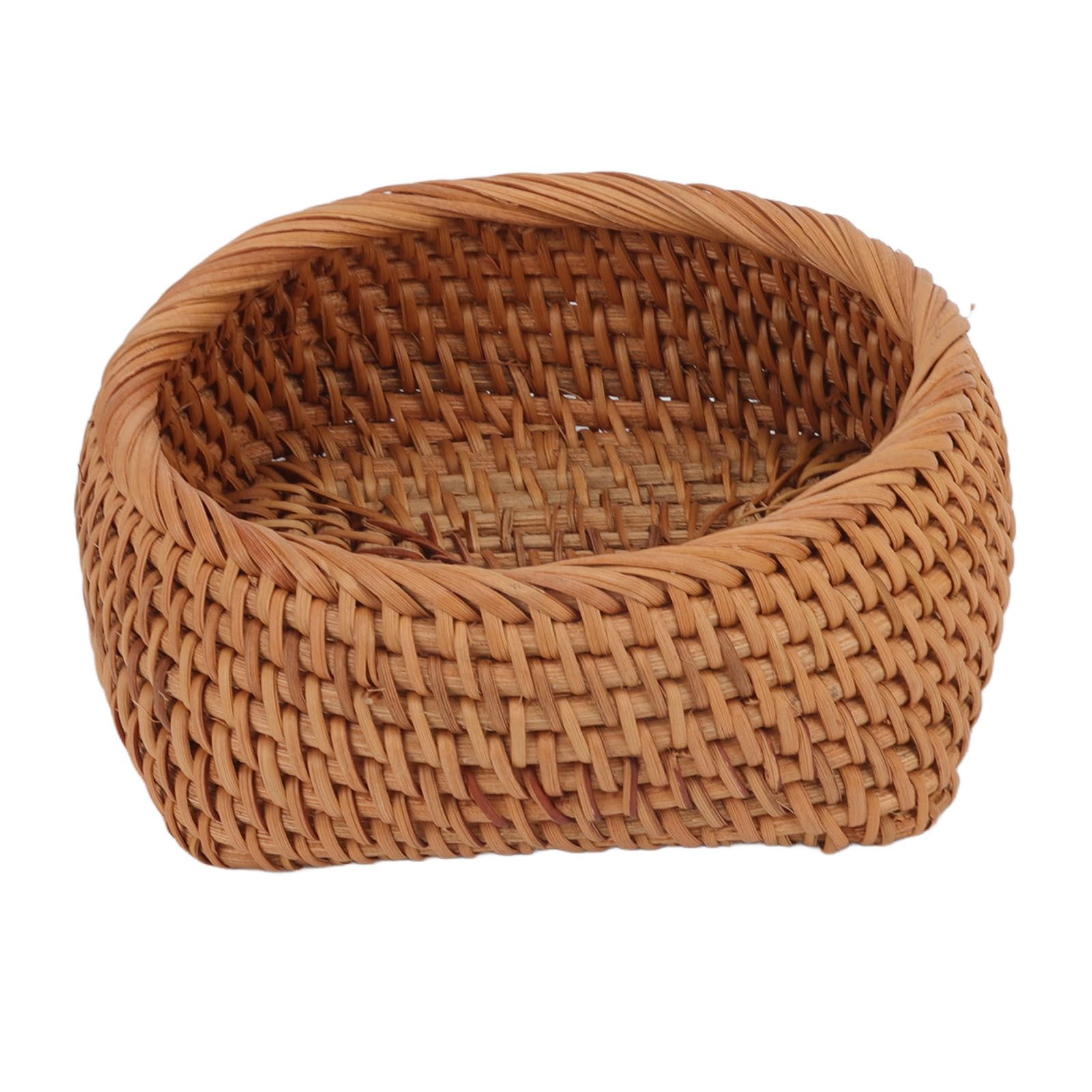 Rattan Storage Basket Hand Woven Simple Exquisite Rattan Organizer Storage view 4