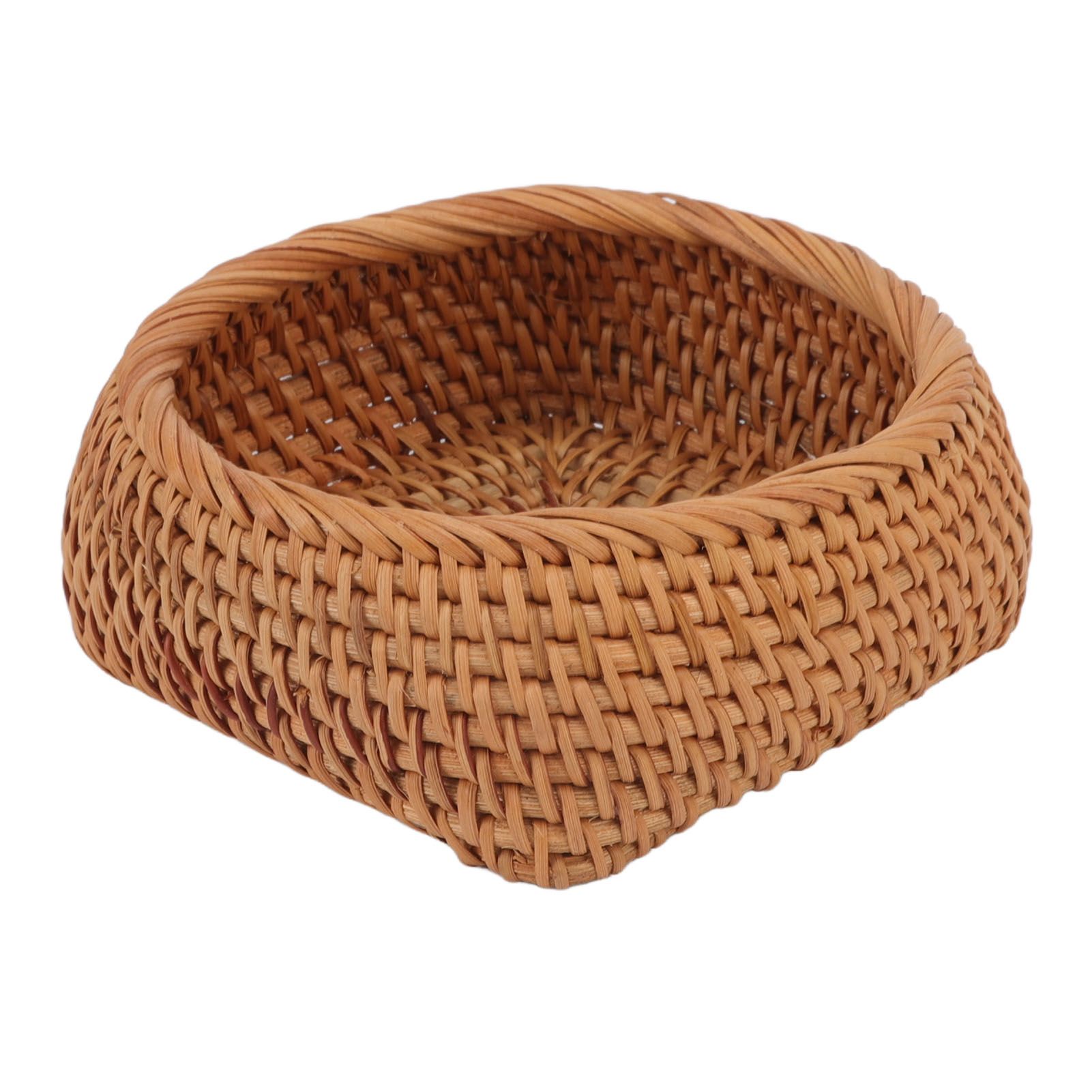 Rattan Storage Basket Hand Woven Simple Exquisite Rattan Organizer Storage view 6