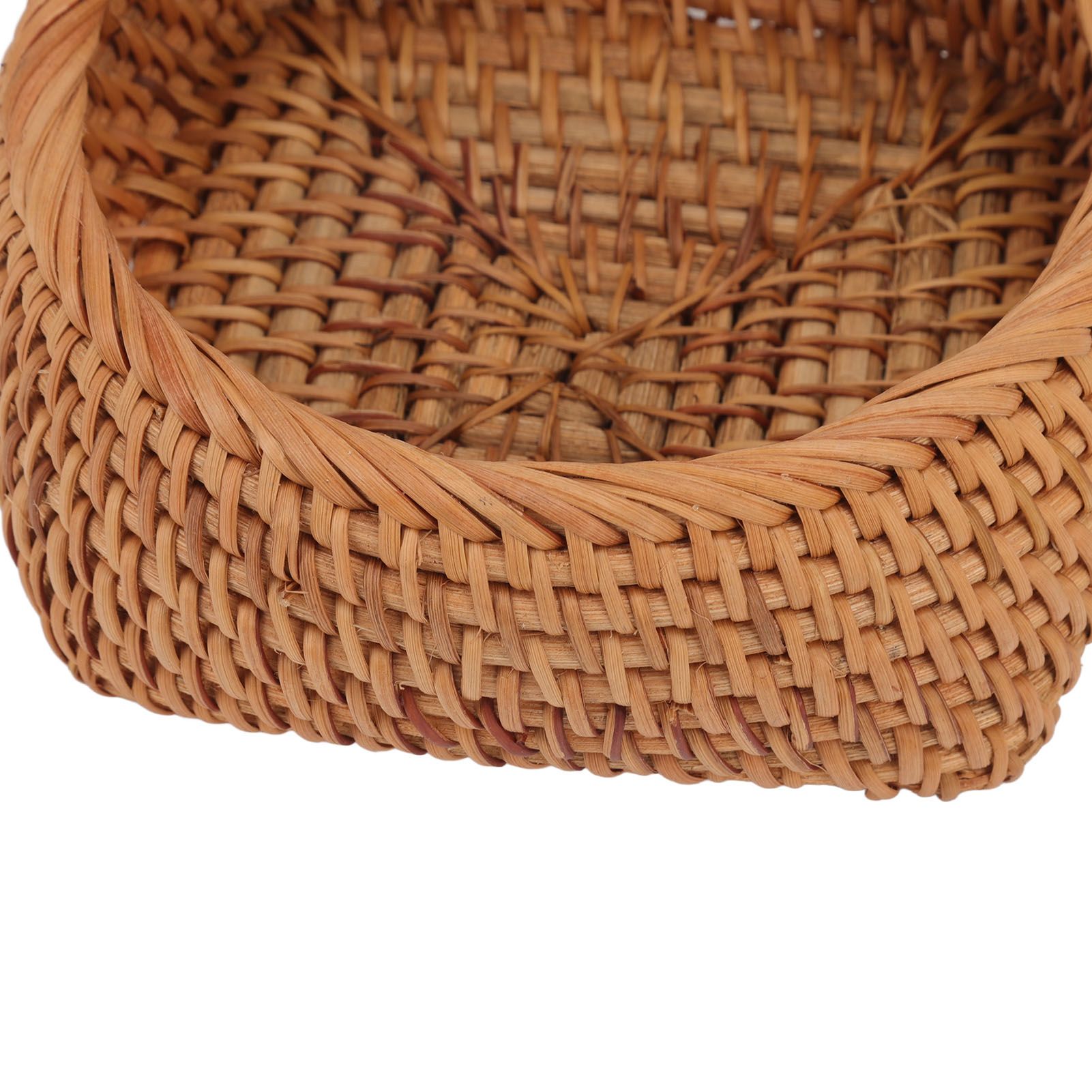 Rattan Storage Basket Hand Woven Simple Exquisite Rattan Organizer Storage view 15
