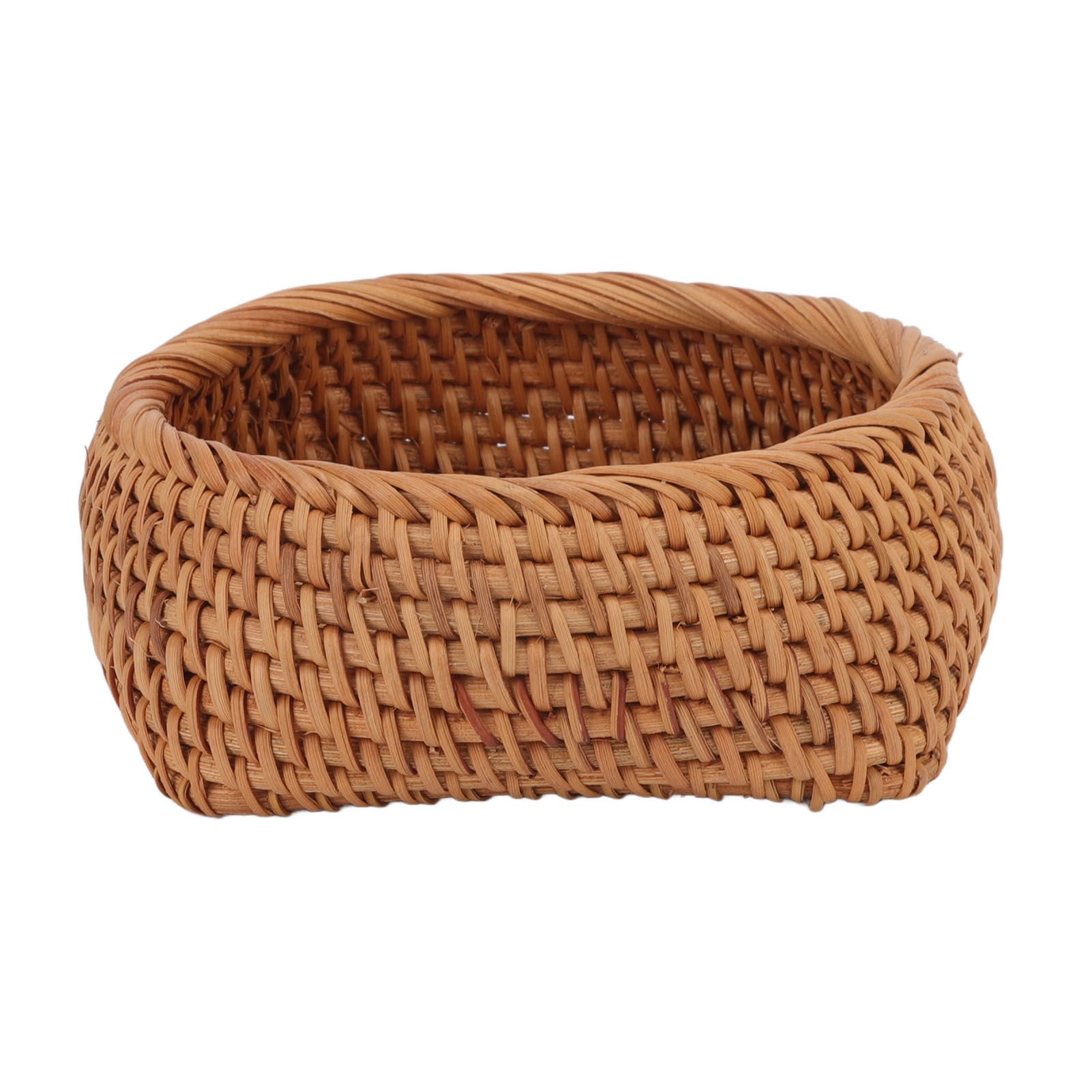 Rattan Storage Basket Hand Woven Simple Exquisite Rattan Organizer Storage view 2