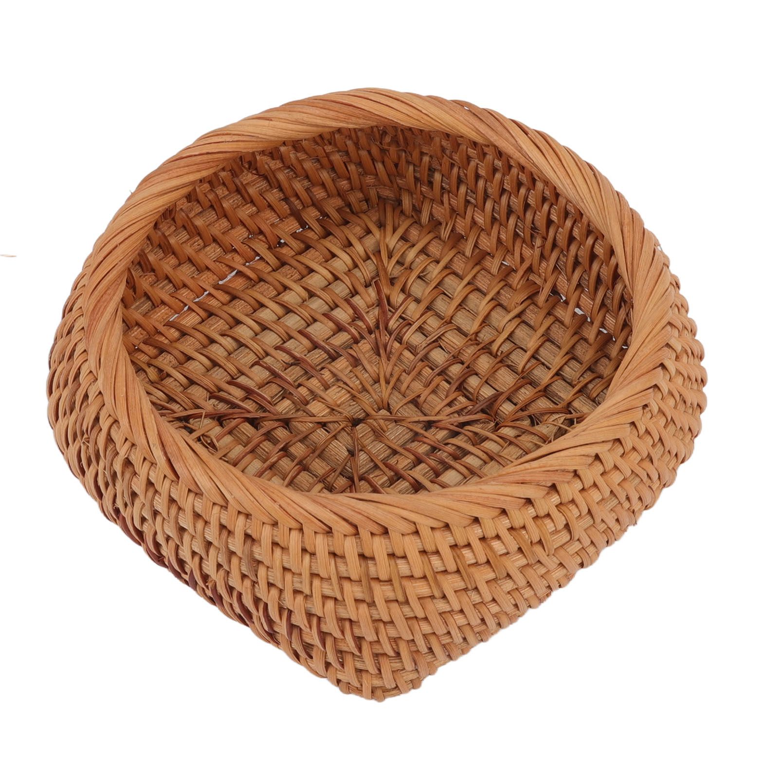 Rattan Storage Basket Hand Woven Simple Exquisite Rattan Organizer Storage view 5