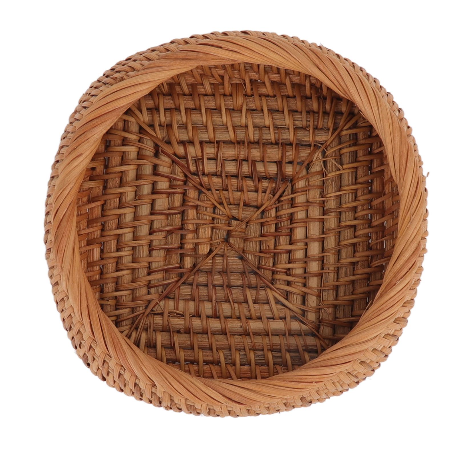 Rattan Storage Basket Hand Woven Simple Exquisite Rattan Organizer Storage view 7