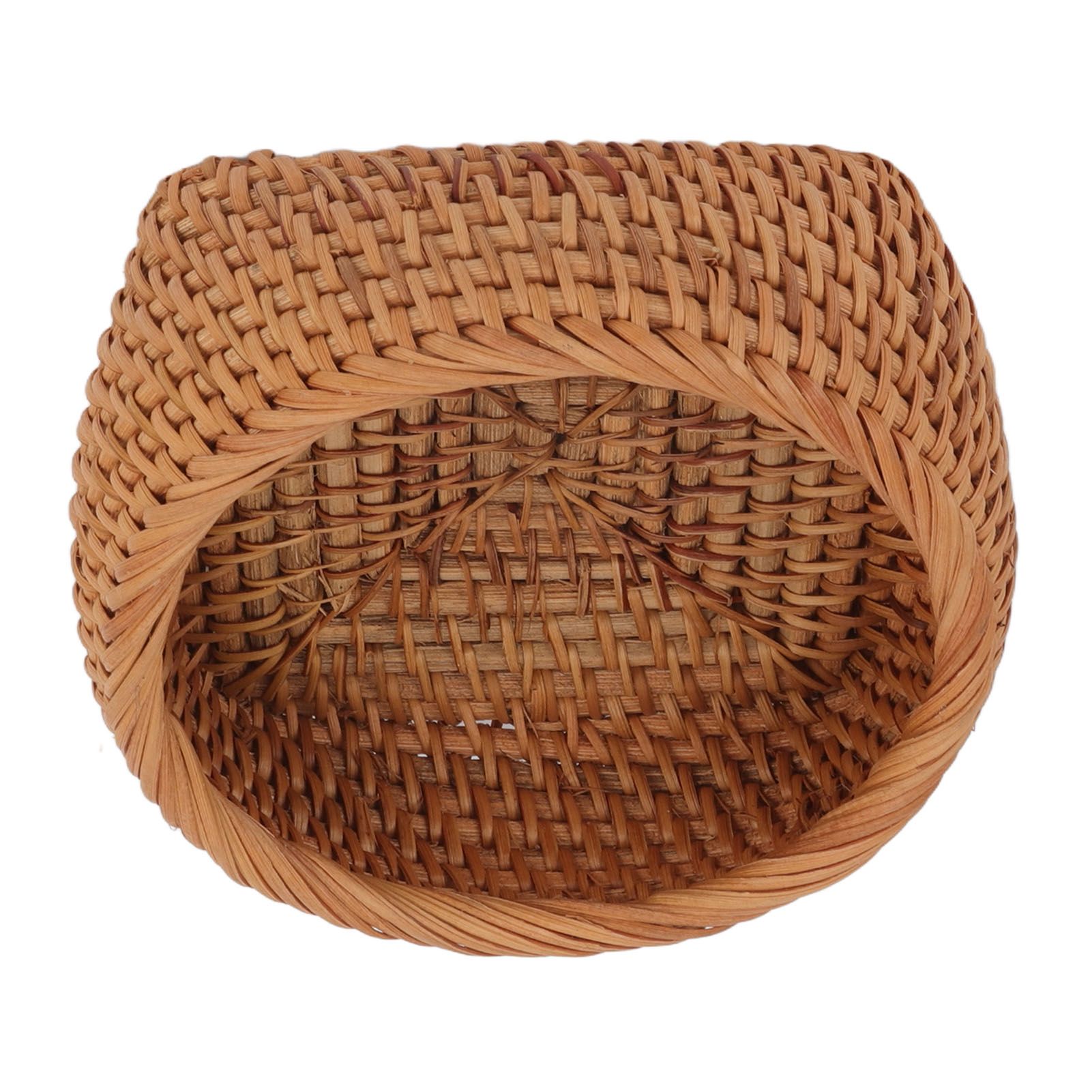 Rattan Storage Basket Hand Woven Simple Exquisite Rattan Organizer Storage view 8