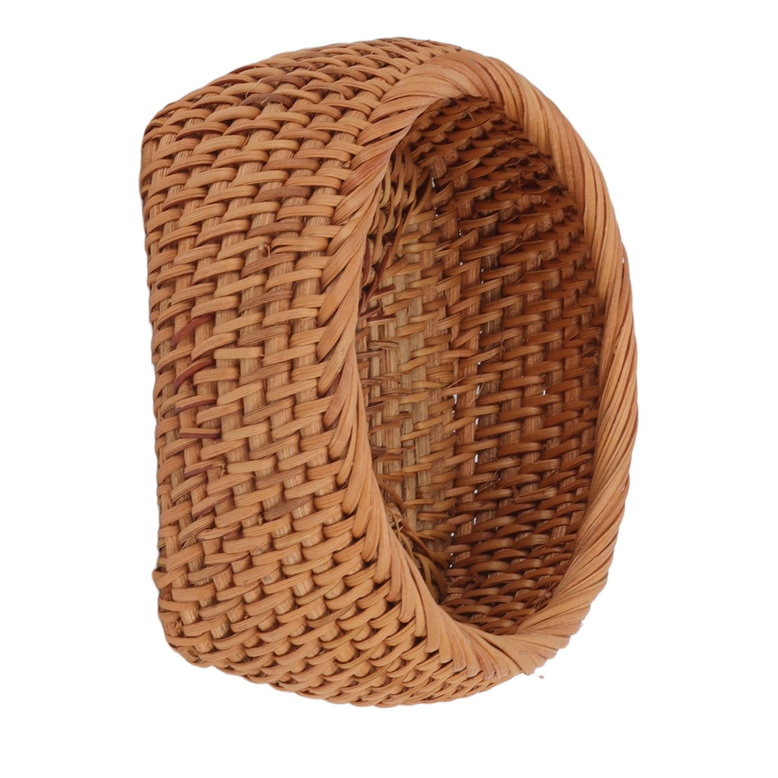 Rattan Storage Basket Hand Woven Simple Exquisite Rattan Organizer Storage view 9