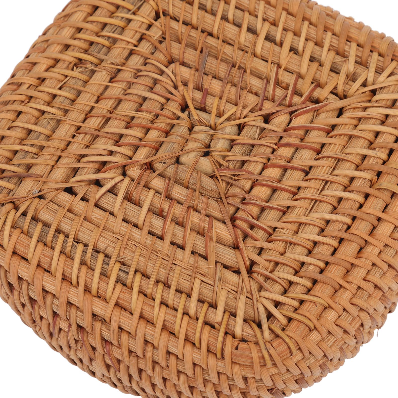 Rattan Storage Basket Hand Woven Simple Exquisite Rattan Organizer Storage view 13