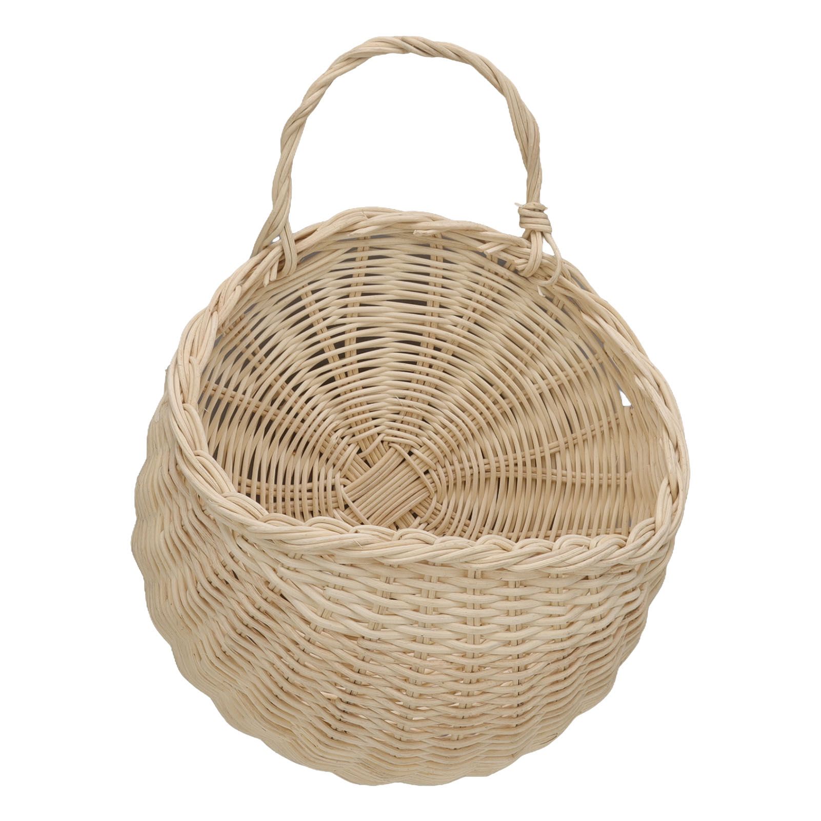 Wall Hanging Rattan Basket Multifunctional Wall Mounted Woven Storage Basket view 2