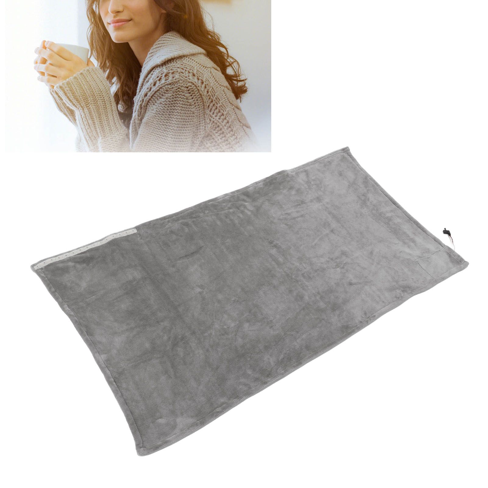 USB Electric Blanket Cozy Soft Portable Temperature Control Machine Washable view 11