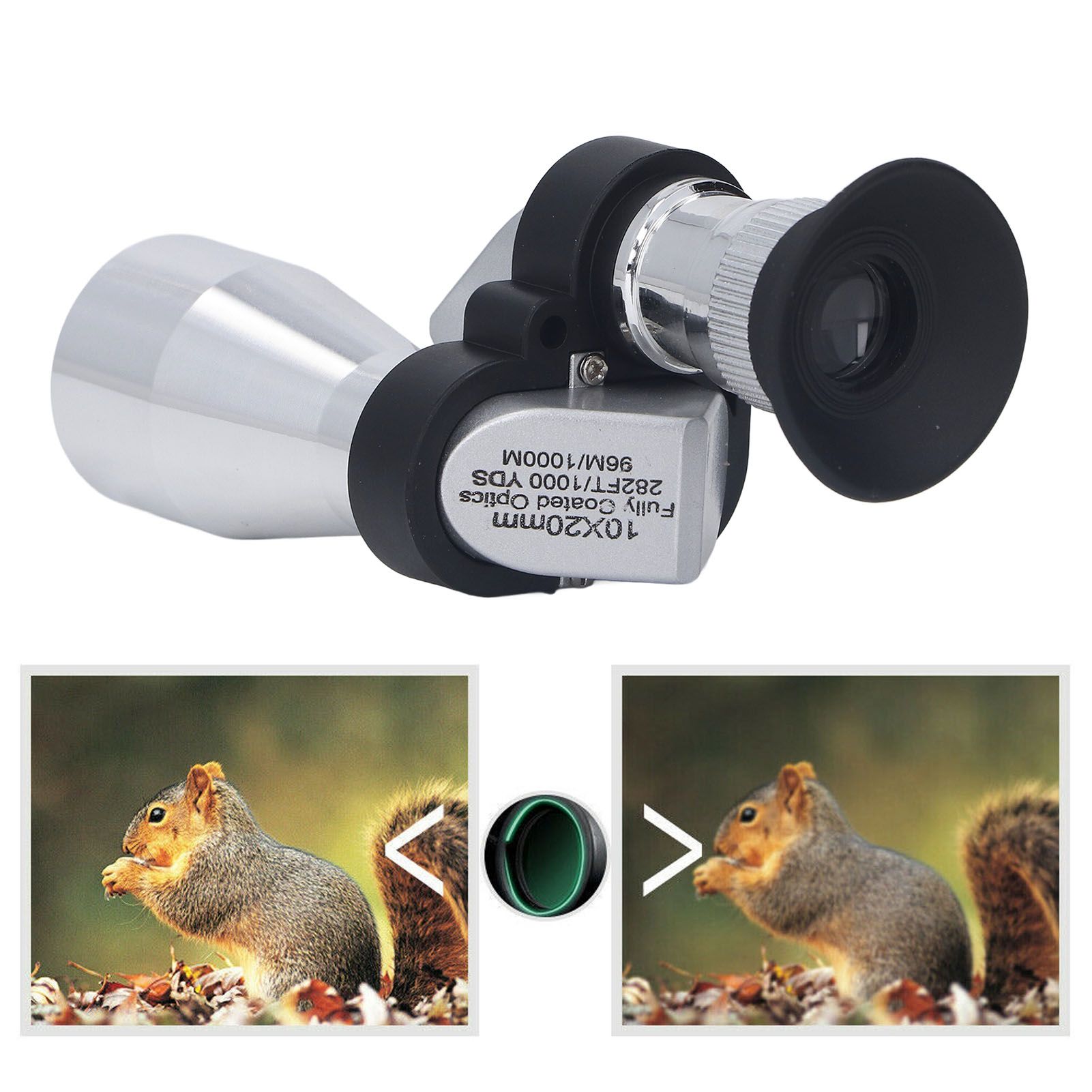 20mm Mini Portable Monocular Aluminium Alloy Wearproof Drop Resistant view 12